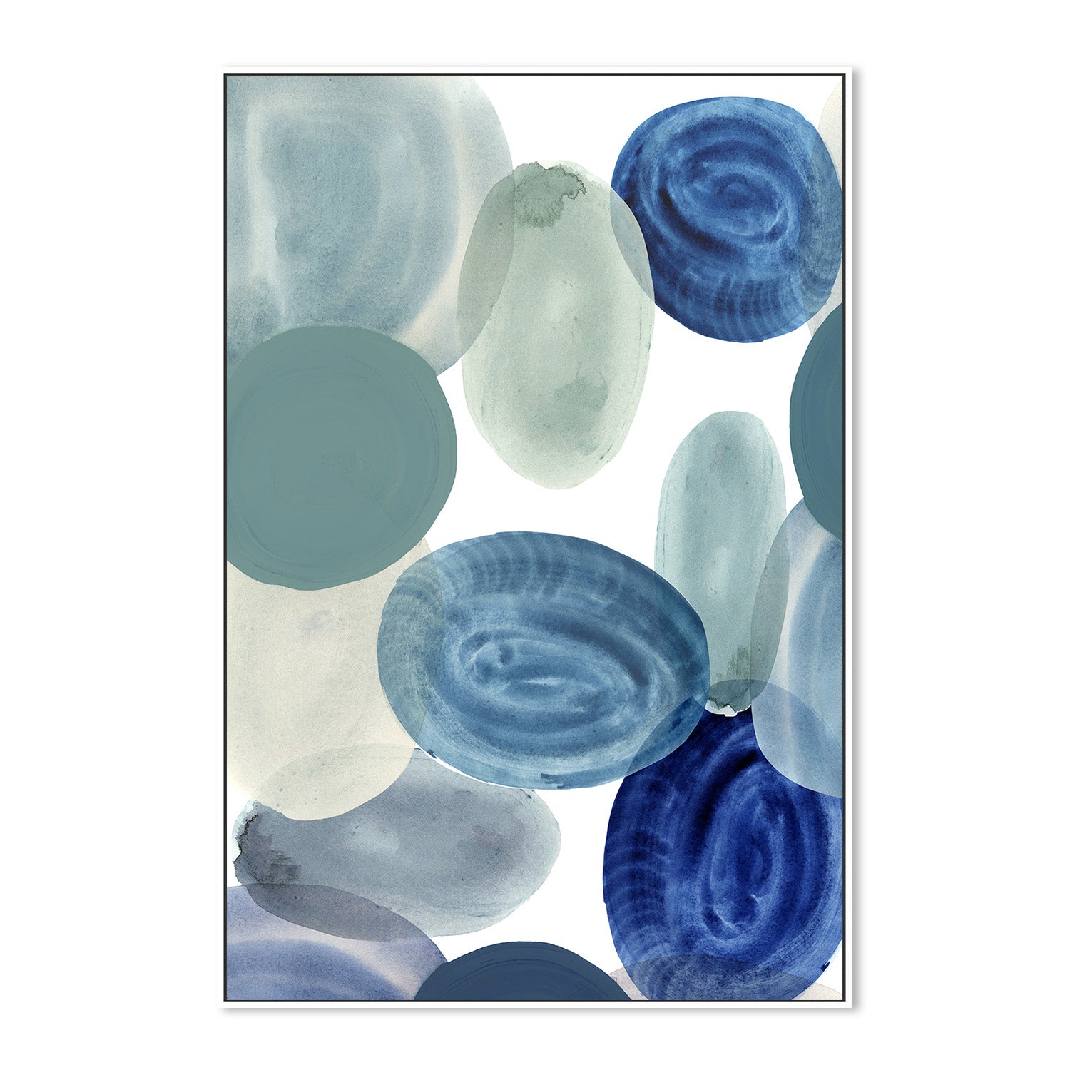wall-art-print-canvas-poster-framed-Shades of Blue, Style A-5
