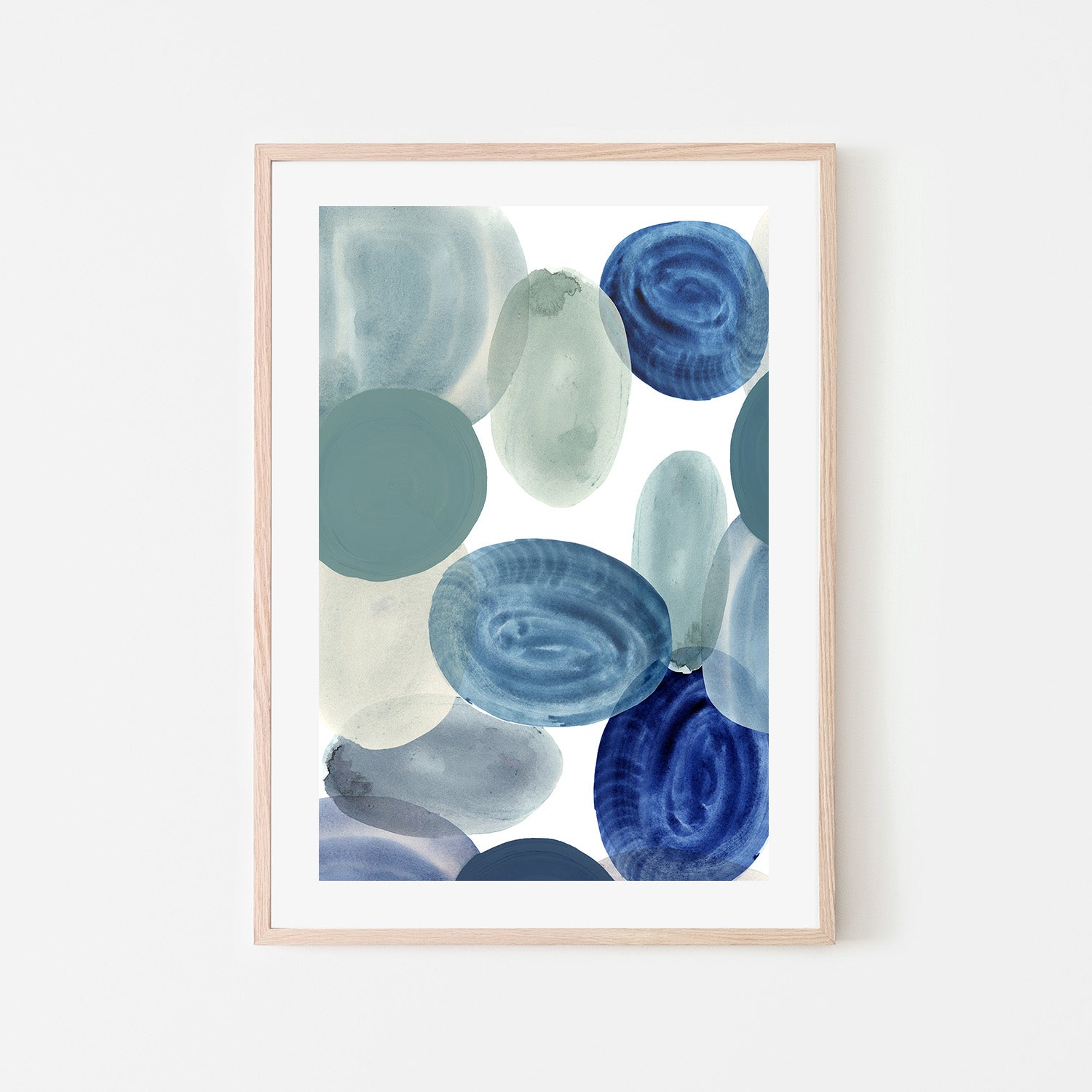 wall-art-print-canvas-poster-framed-Shades of Blue, Style A-6