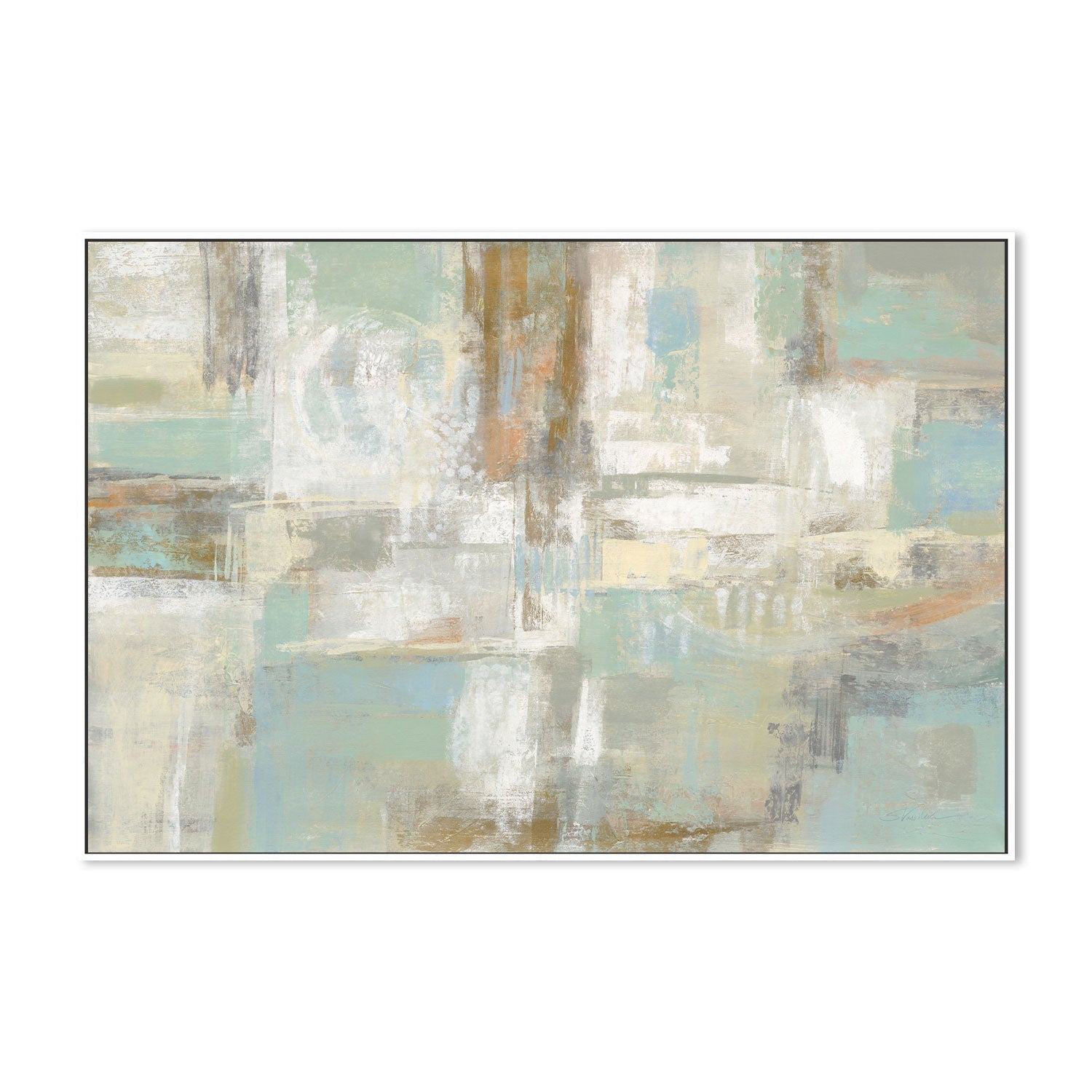 wall-art-print-canvas-poster-framed-Shades of Celedon , By Silvia Vassileva-GIOIA-WALL-ART