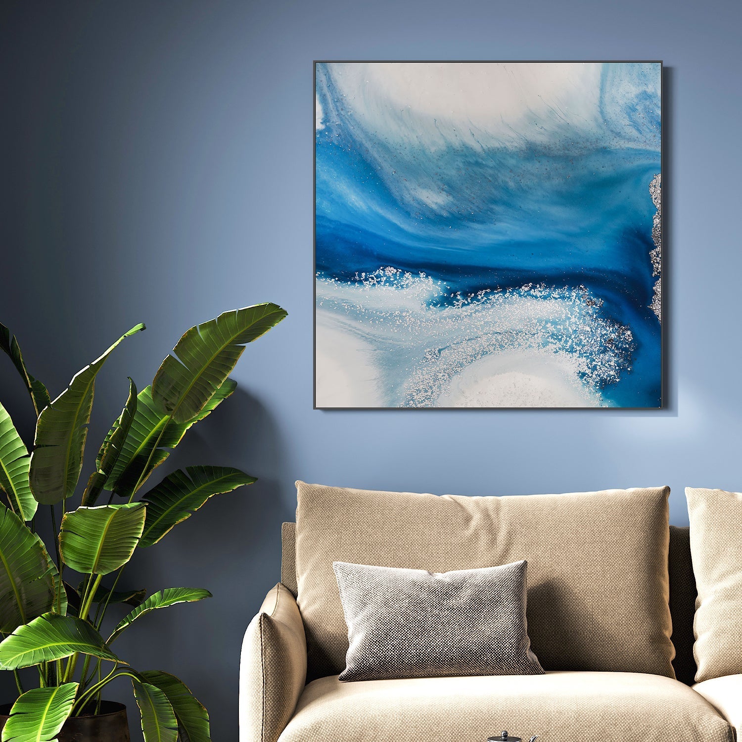 wall-art-print-canvas-poster-framed-Shallow Chanel Square, Style A , By Petra Meikle-2