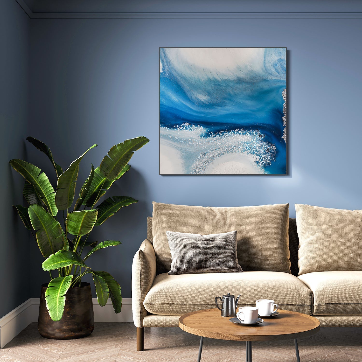 wall-art-print-canvas-poster-framed-Shallow Chanel Square, Style A , By Petra Meikle-7