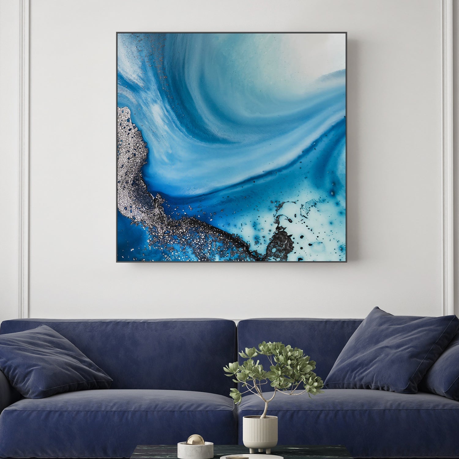 wall-art-print-canvas-poster-framed-Shallow Seas Square, Style B , By Petra Meikle-2