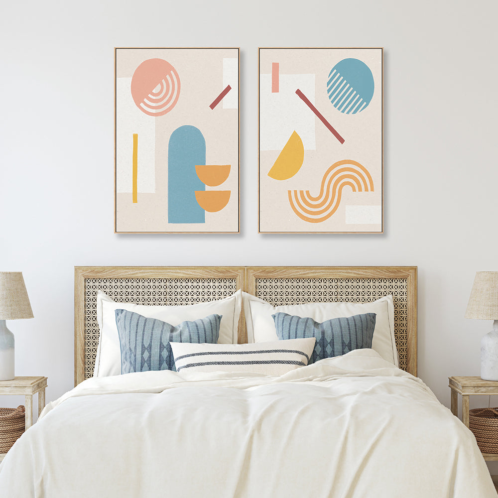 wall-art-print-canvas-poster-framed-Shapely Serenity, Style A & B, Set Of 2 , By Moira Hershey-GIOIA-WALL-ART
