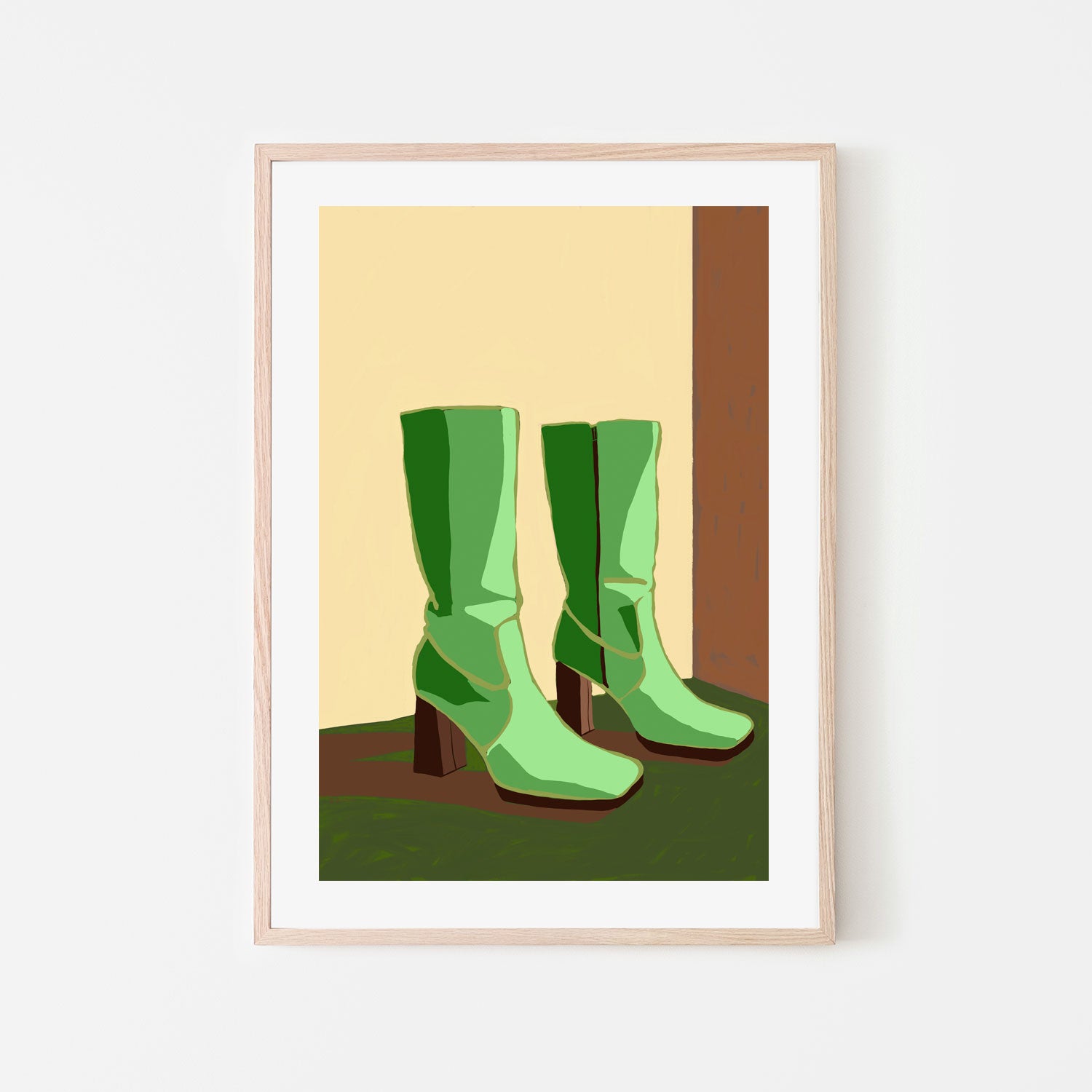 wall-art-print-canvas-poster-framed-Sharp Green Boots , By Sharyn Bursic-6
