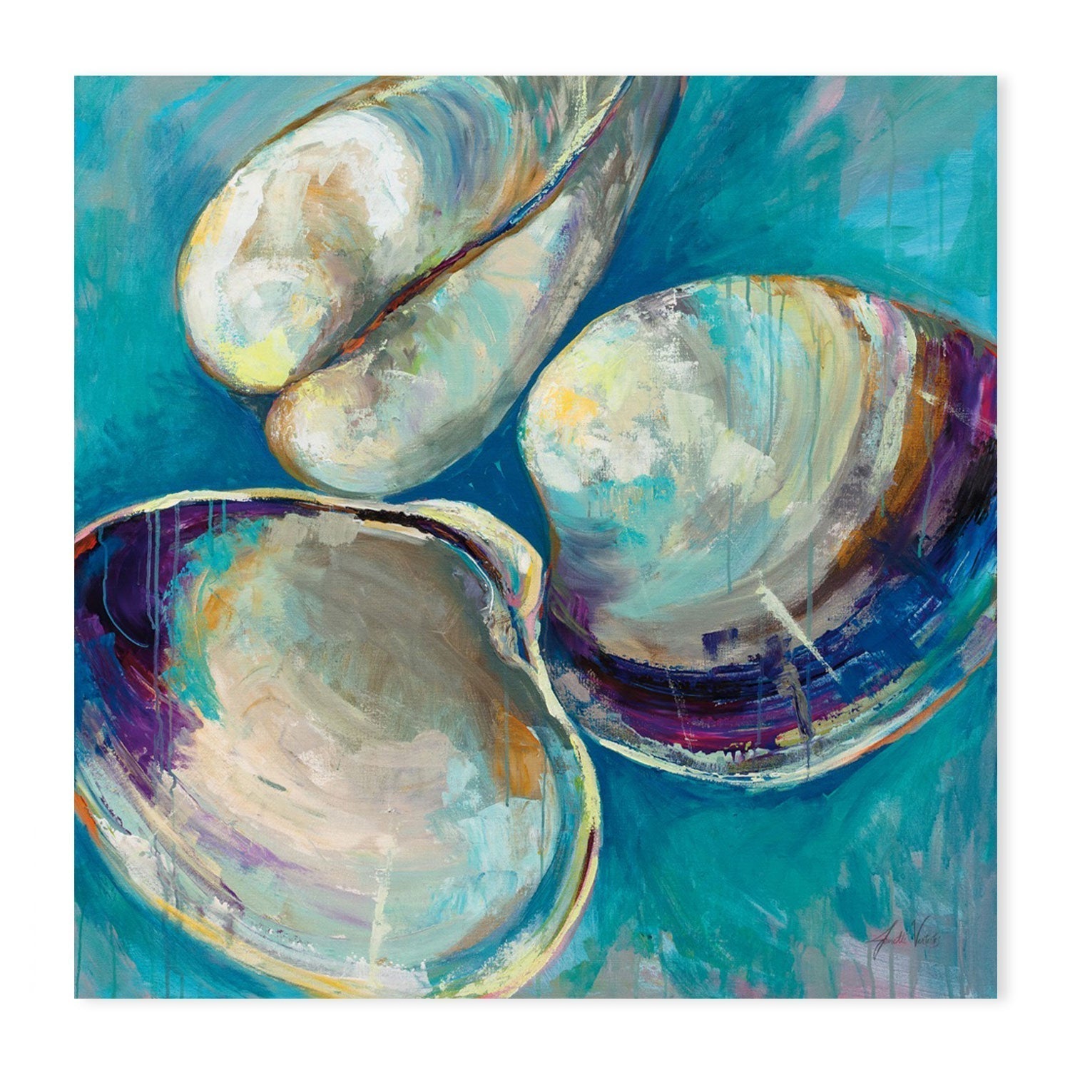 wall-art-print-canvas-poster-framed-Shells, Set of 2-by-Jeanette Vertentes-Gioia Wall Art