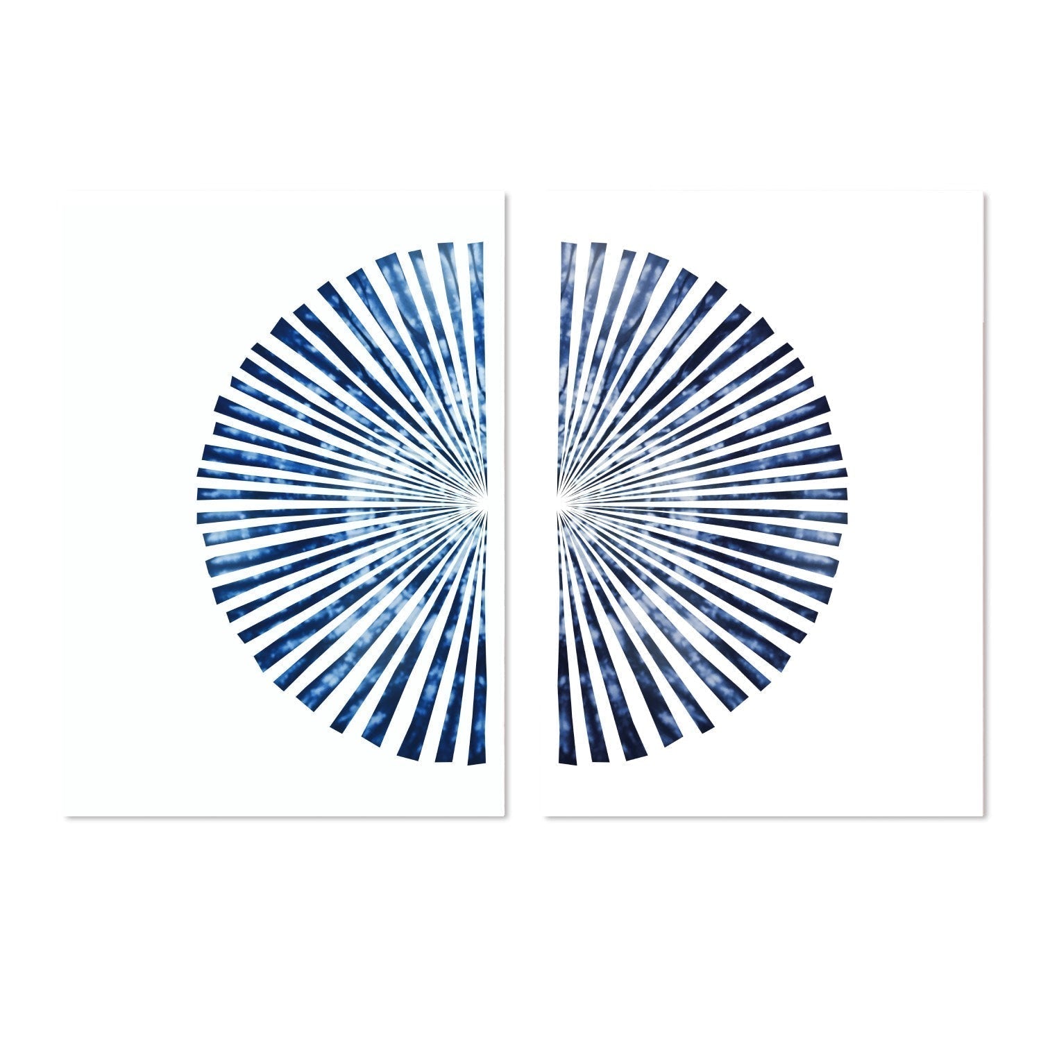 wall-art-print-canvas-poster-framed-Shibori Burst Blue, Set of 2-by-Dear Musketeer Studio-Gioia Wall Art