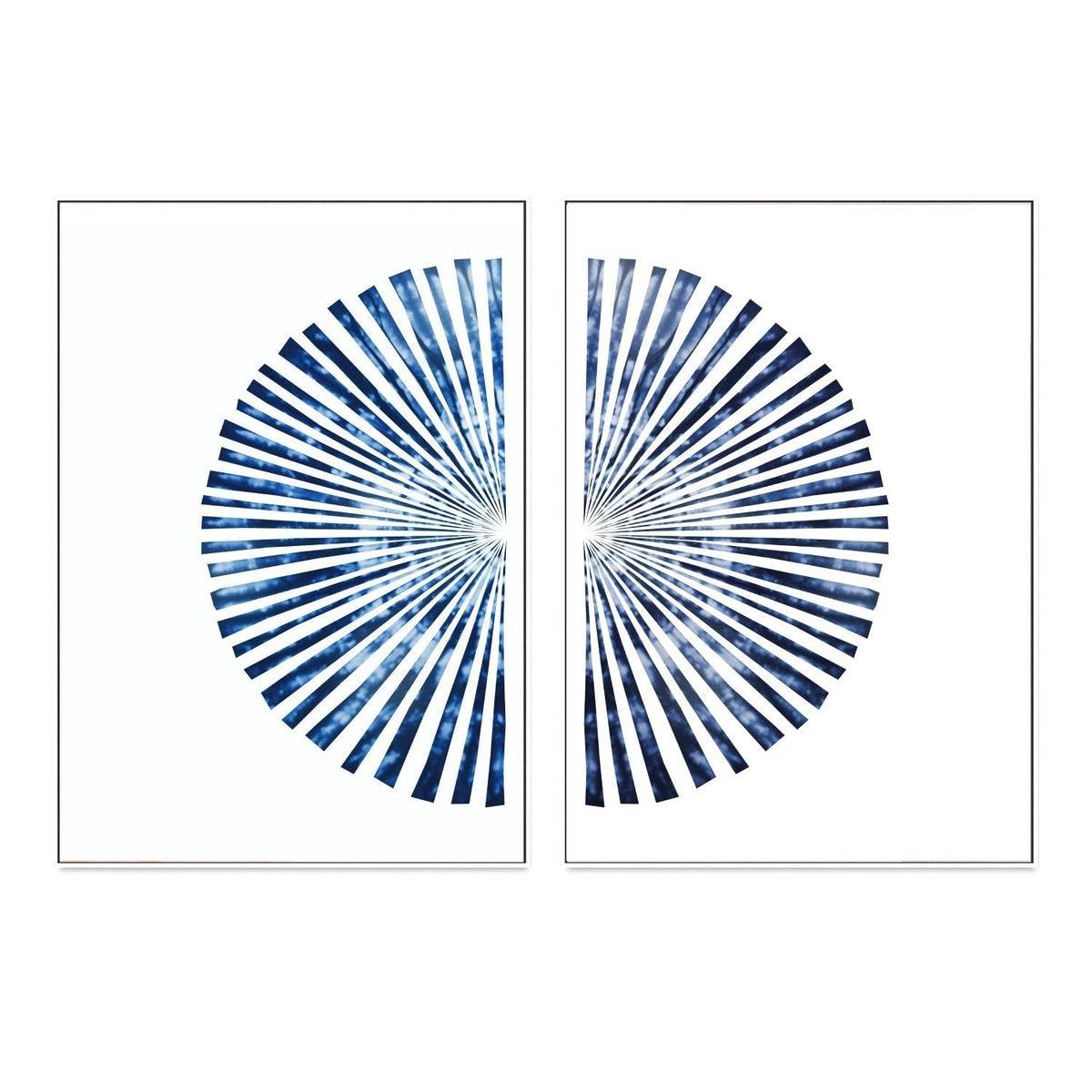 wall-art-print-canvas-poster-framed-Shibori Burst Blue, Set of 2-by-Dear Musketeer Studio-Gioia Wall Art