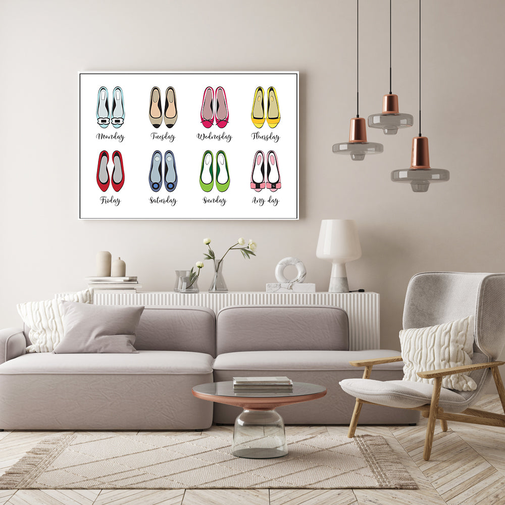 wall-art-print-canvas-poster-framed-Shoes For The Week-GIOIA-WALL-ART