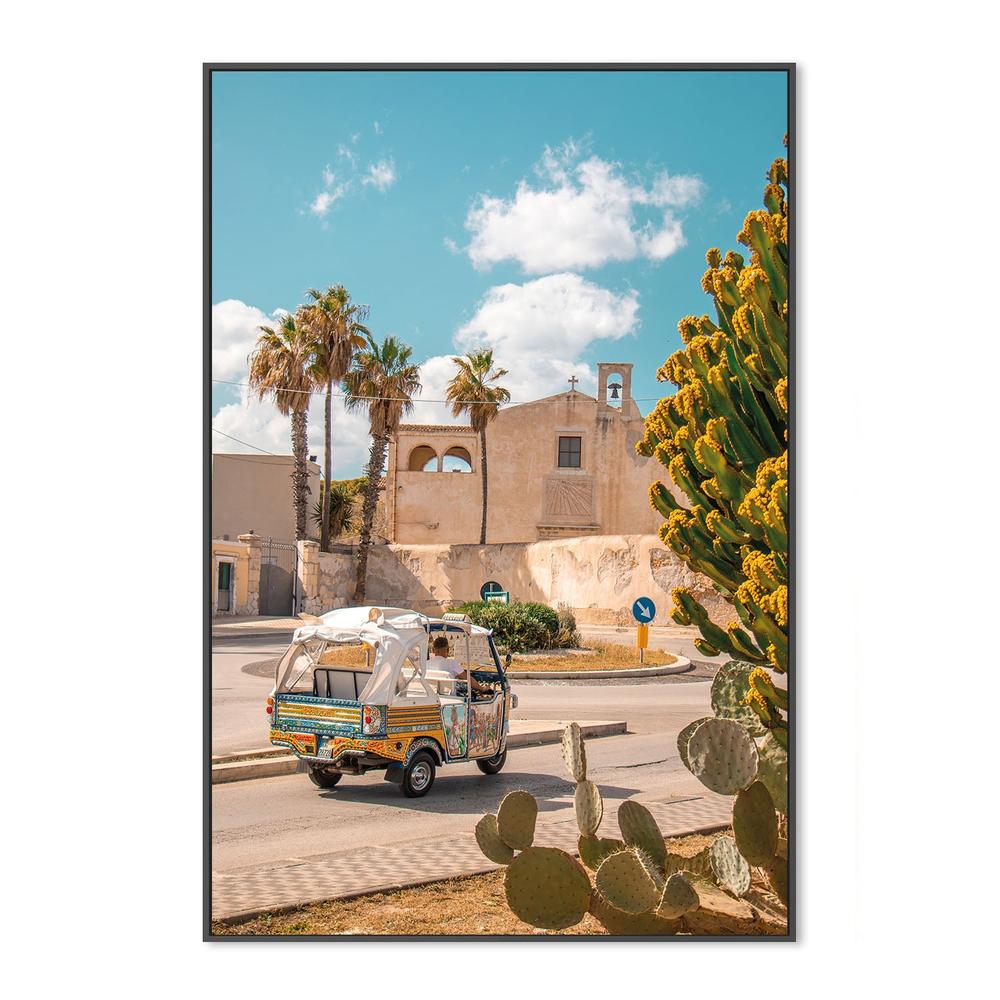 wall-art-print-canvas-poster-framed-Sicilian Ape Car Scene-3