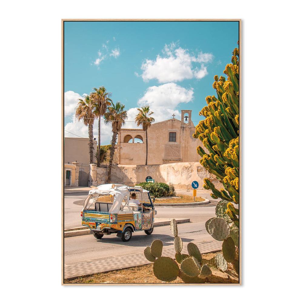 wall-art-print-canvas-poster-framed-Sicilian Ape Car Scene-4