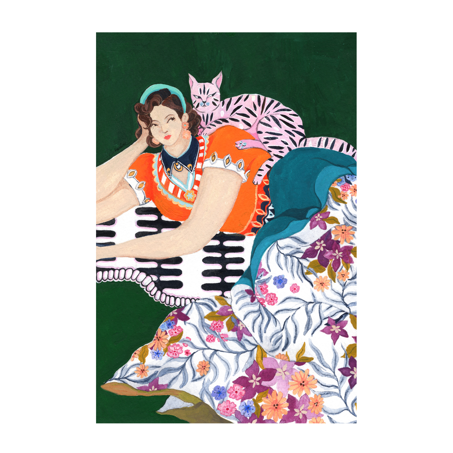 wall-art-print-canvas-poster-framed-Side Eye , By Chonticha Hanon-1
