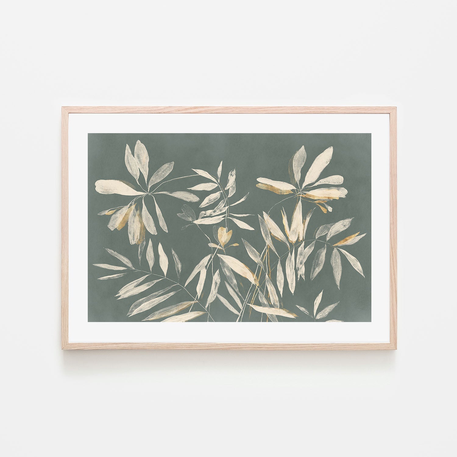 wall-art-print-canvas-poster-framed-Silhouette Leaves , By Aria K-6