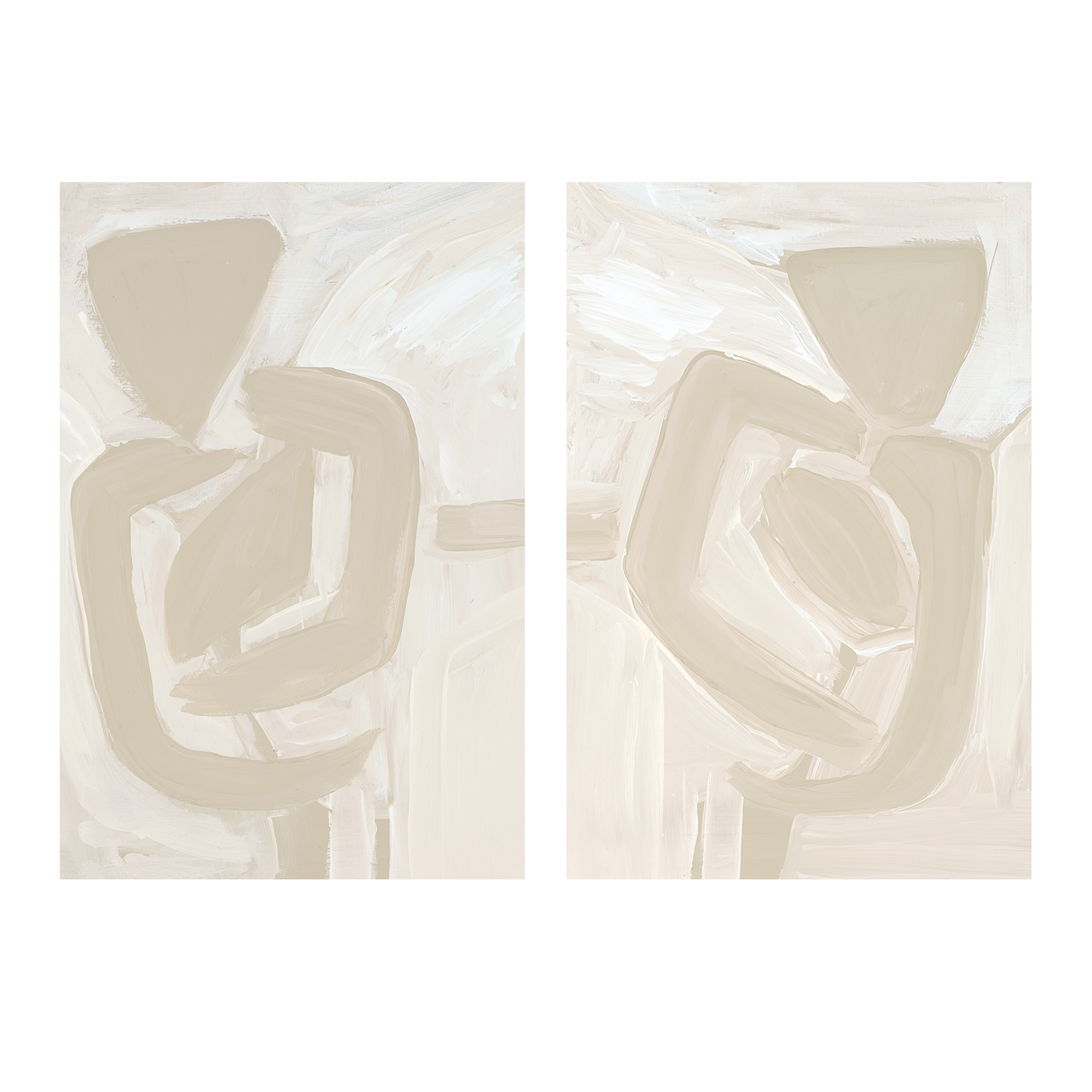 wall-art-print-canvas-poster-framed-Silloute, Style A & B, Set Of 2 , By Katherine Price-1