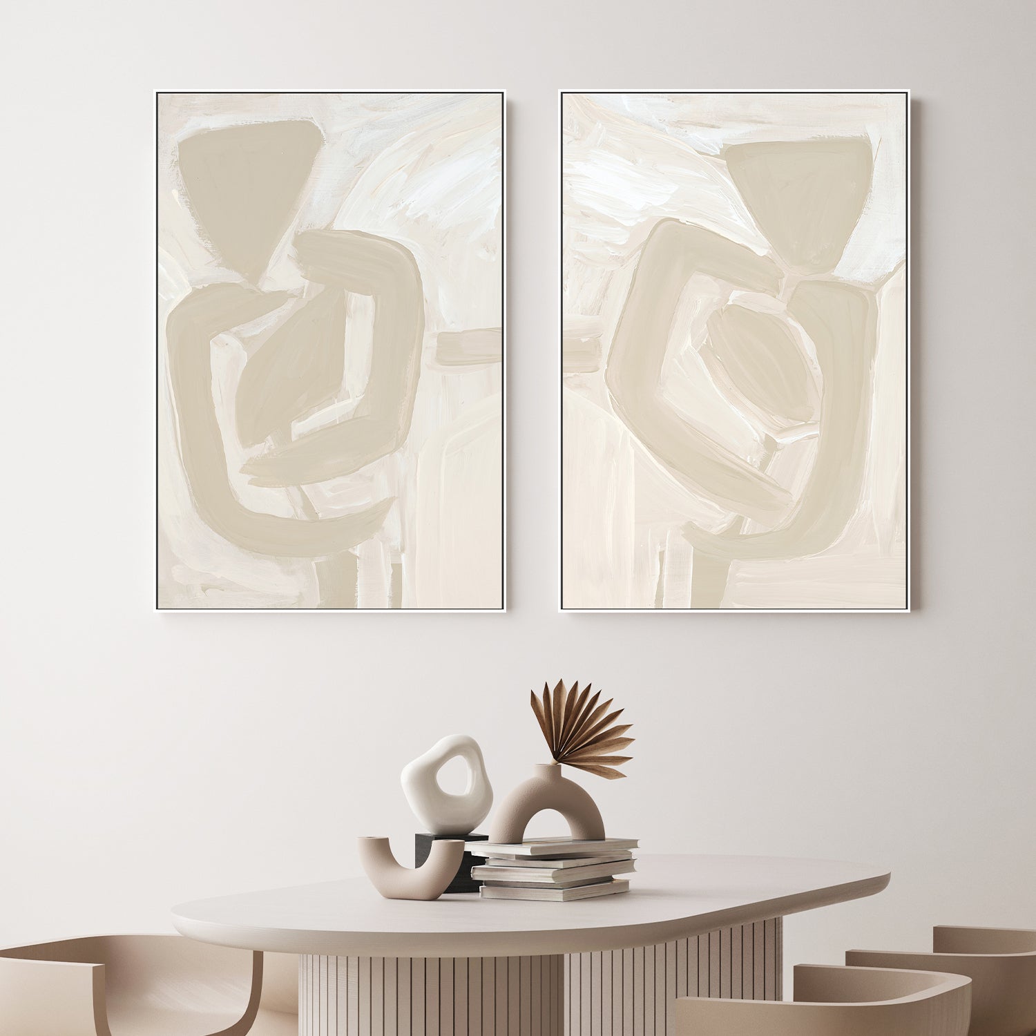 wall-art-print-canvas-poster-framed-Silloute, Style A & B, Set Of 2 , By Katherine Price-2
