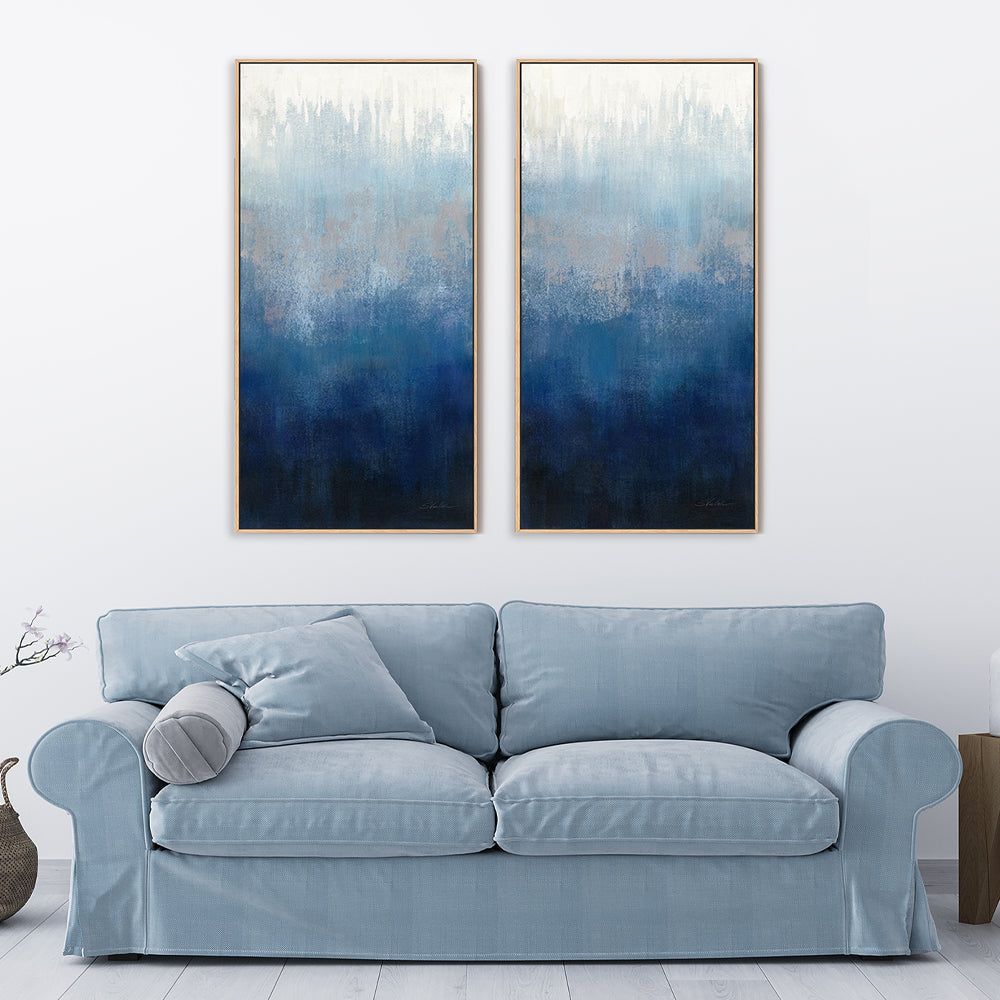 wall-art-print-canvas-poster-framed-Silver Wave, Set of 2-by-Silvia Vassileva-Gioia Wall Art