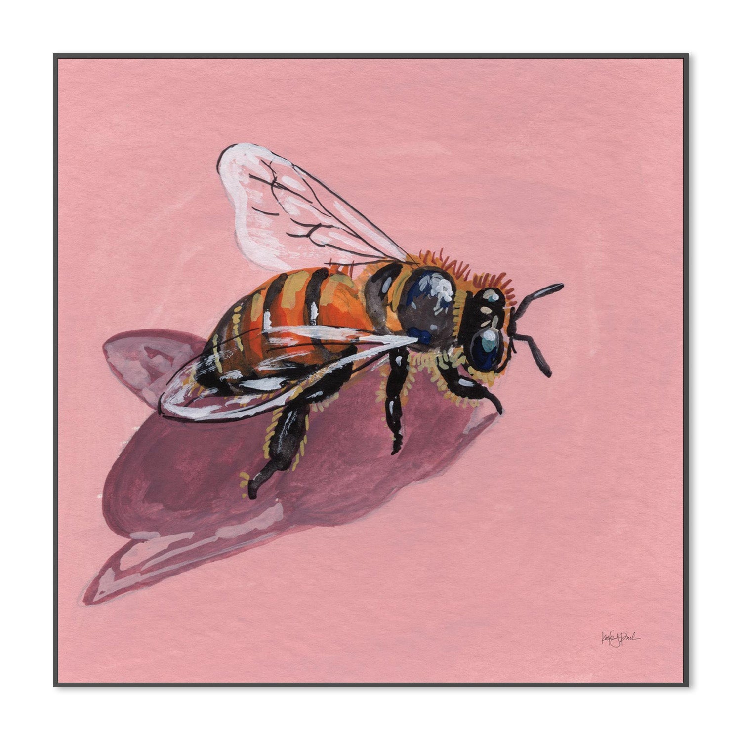 wall-art-print-canvas-poster-framed-Simple Little Bee-3