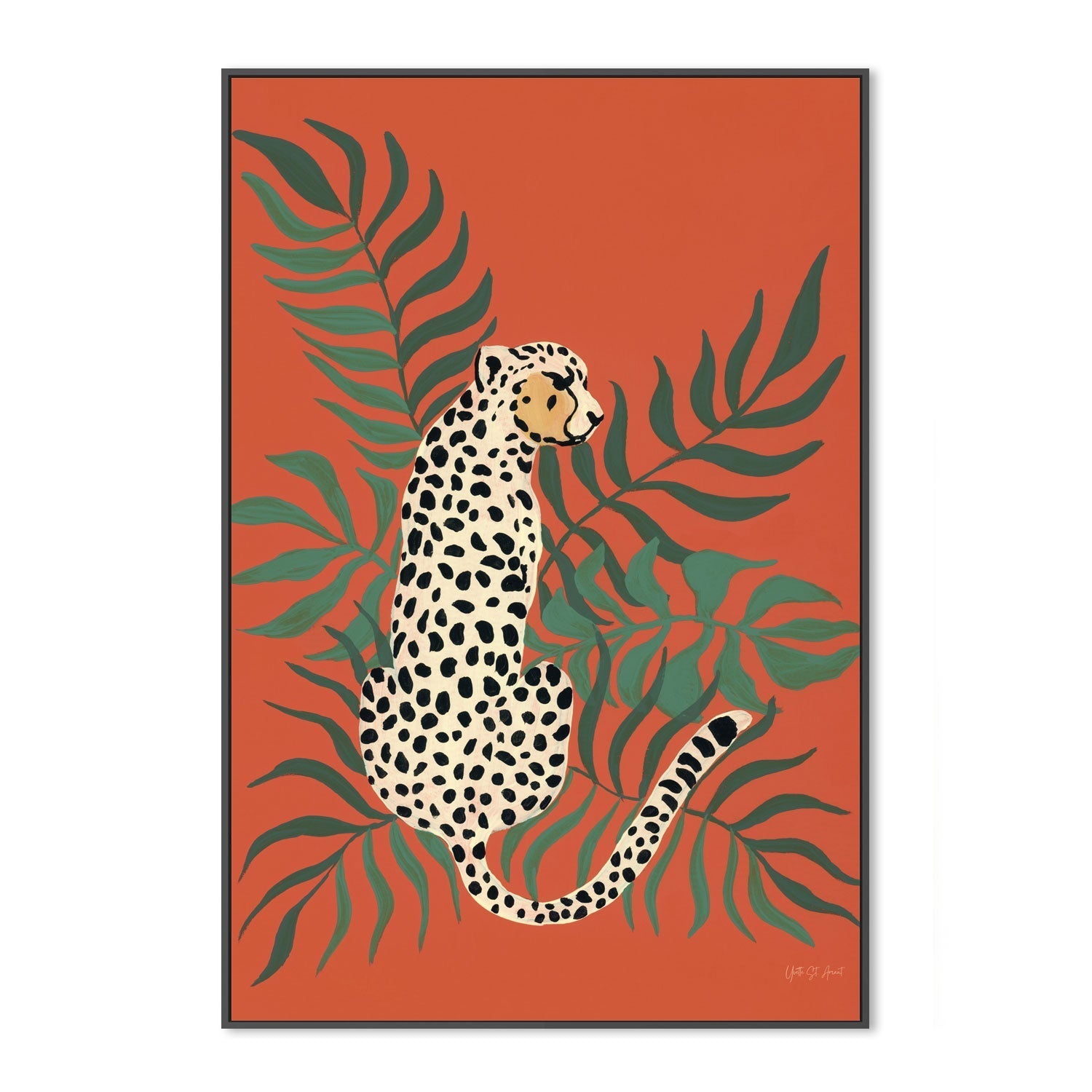 wall-art-print-canvas-poster-framed-Sitting Cheetah , By Yvette St. Amant-3