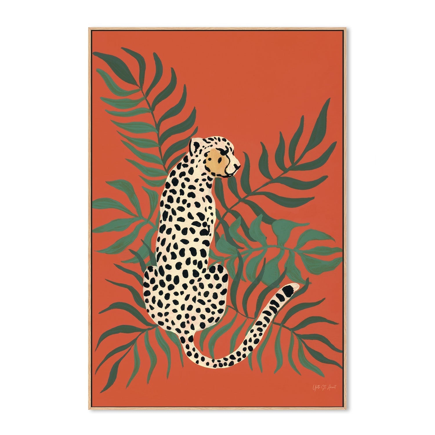 wall-art-print-canvas-poster-framed-Sitting Cheetah , By Yvette St. Amant-4