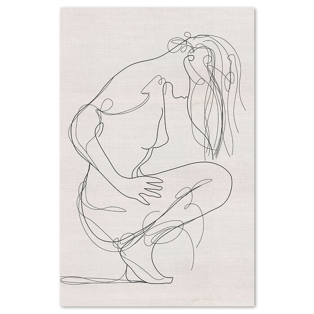 wall-art-print-canvas-poster-framed-Sketched Woman-by-Roberto Moro Art-Gioia Wall Art