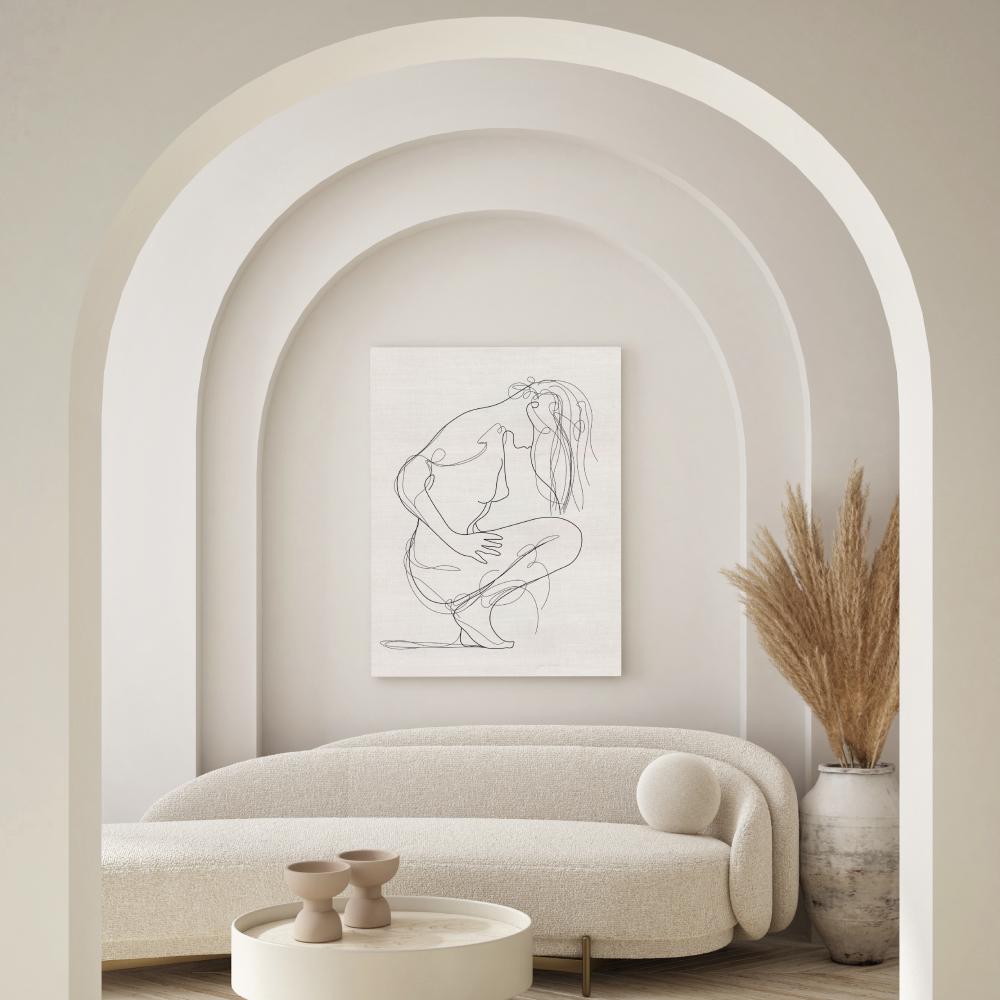 wall-art-print-canvas-poster-framed-Sketched Woman-by-Roberto Moro Art-Gioia Wall Art