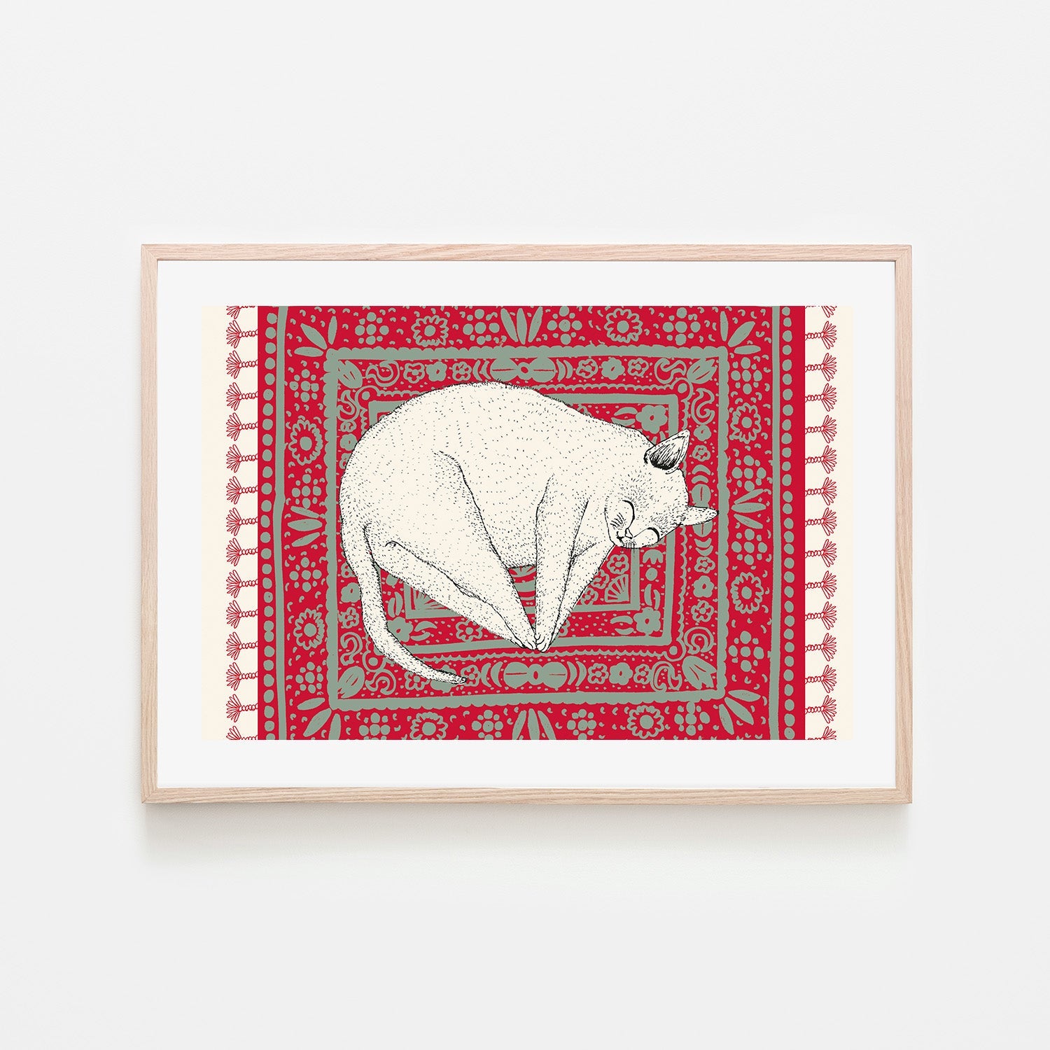 wall-art-print-canvas-poster-framed-Sleeping Cat, Style D-6