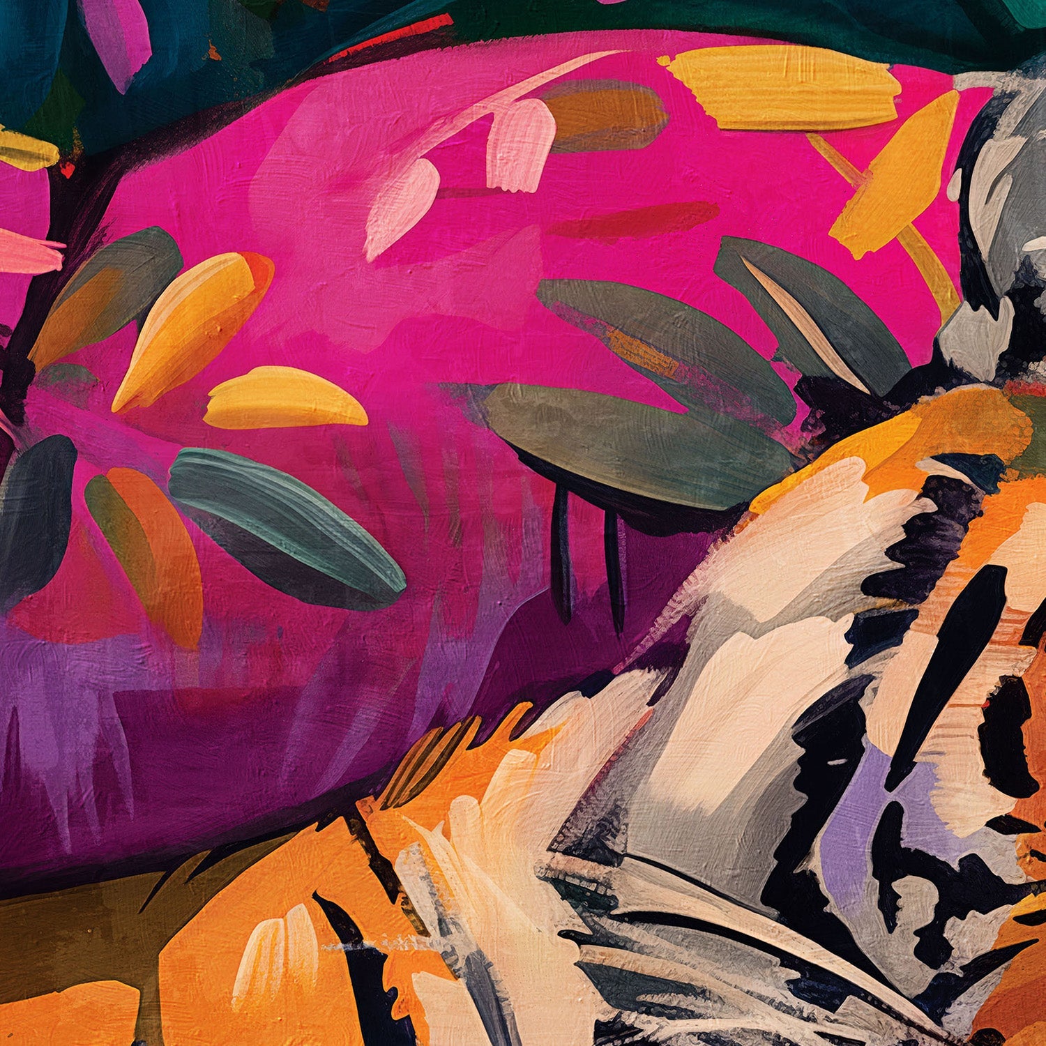 wall-art-print-canvas-poster-framed-Sleeping Tiger, Style B-10