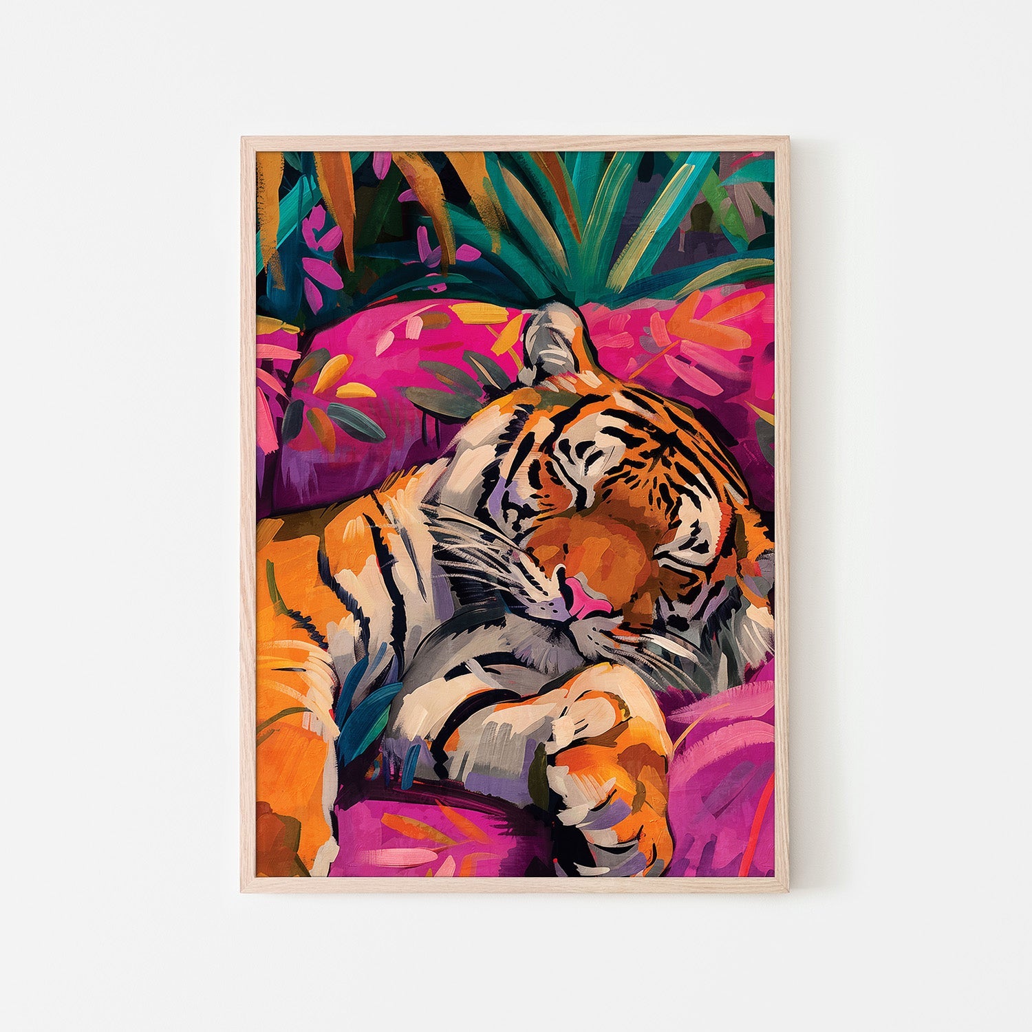 wall-art-print-canvas-poster-framed-Sleeping Tiger, Style B-6