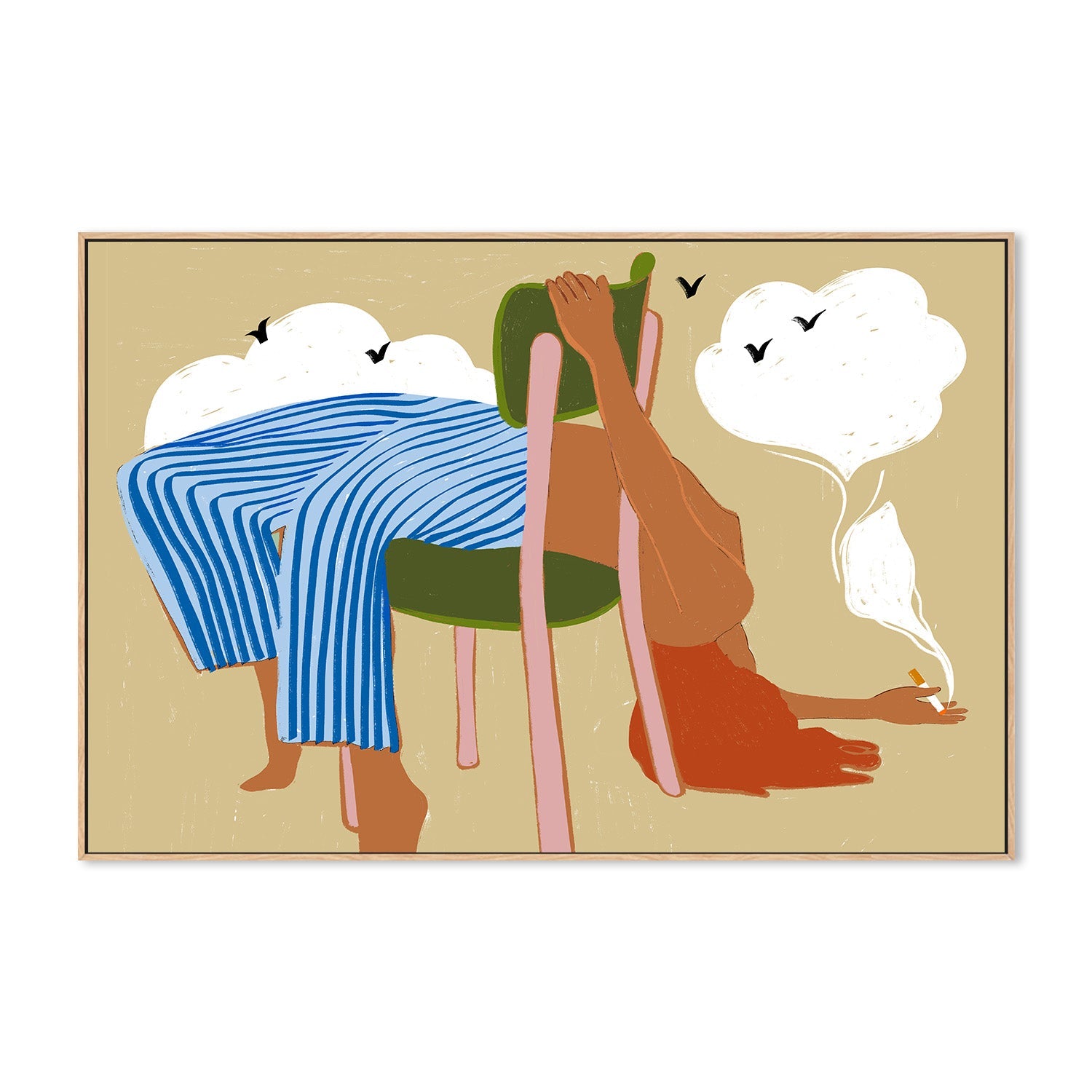 wall-art-print-canvas-poster-framed-Smoking Up and Making Clouds-4