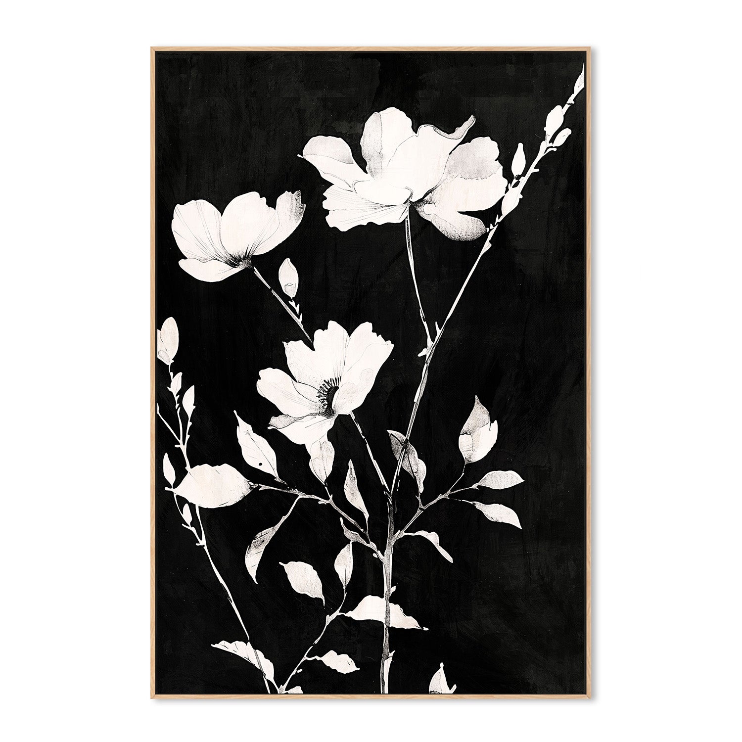 wall-art-print-canvas-poster-framed-Smoky Florals, Style D-4