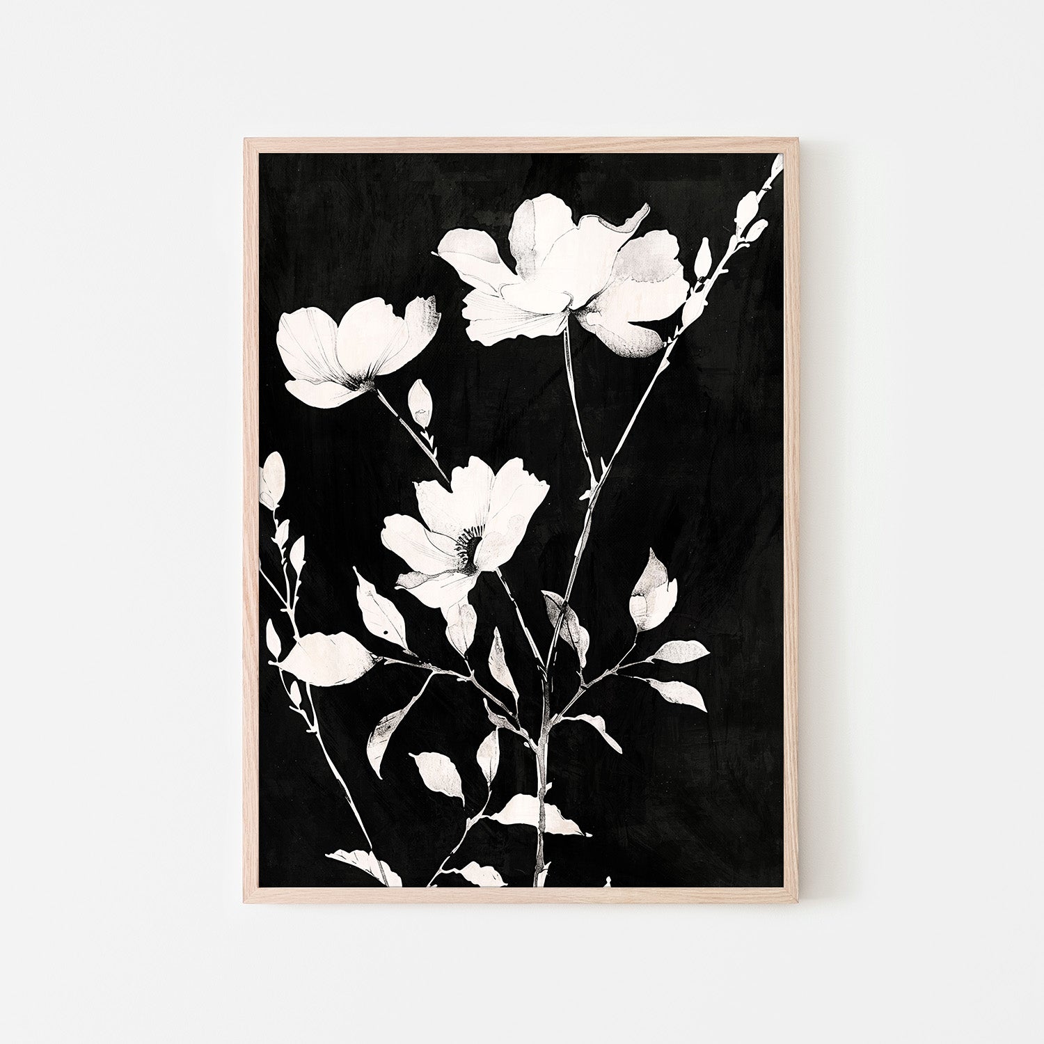 wall-art-print-canvas-poster-framed-Smoky Florals, Style D-6
