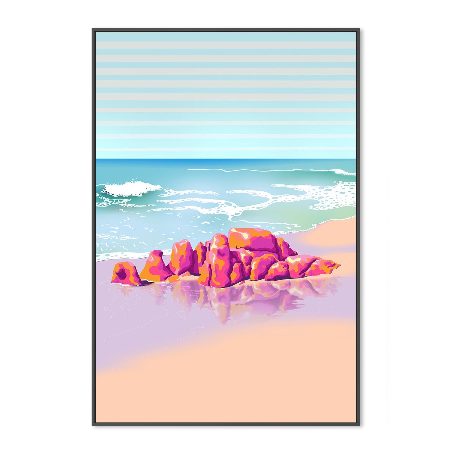wall-art-print-canvas-poster-framed-Sneaky Beach , By Unratio-3