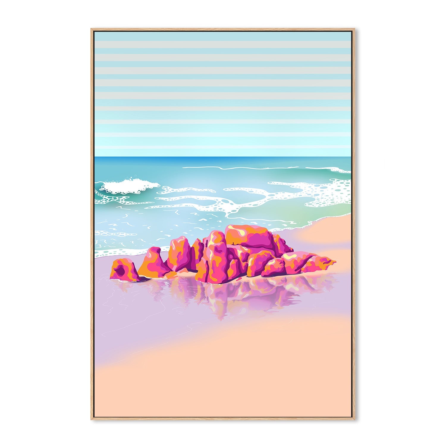 wall-art-print-canvas-poster-framed-Sneaky Beach , By Unratio-4