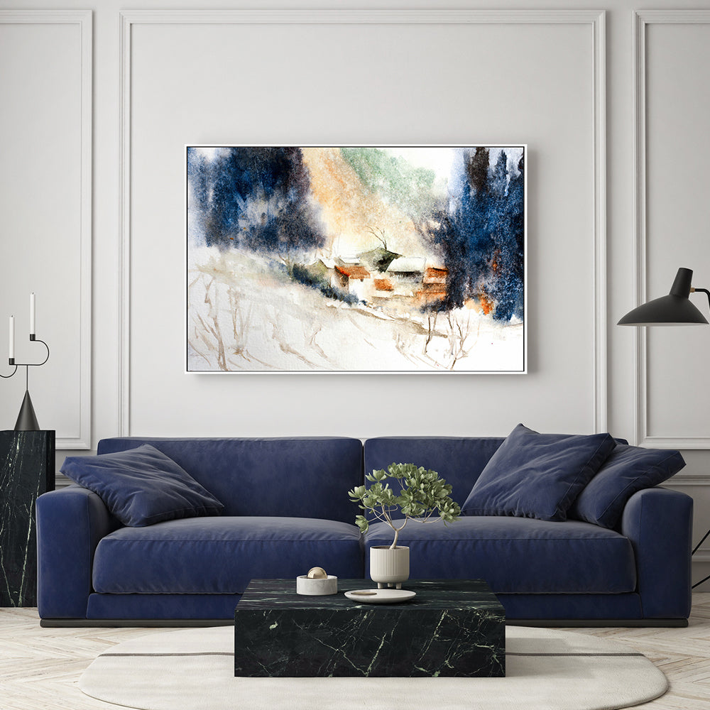 wall-art-print-canvas-poster-framed-Snow Alps Landscape-by-Lilou Online Fine Arts-Gioia Wall Art