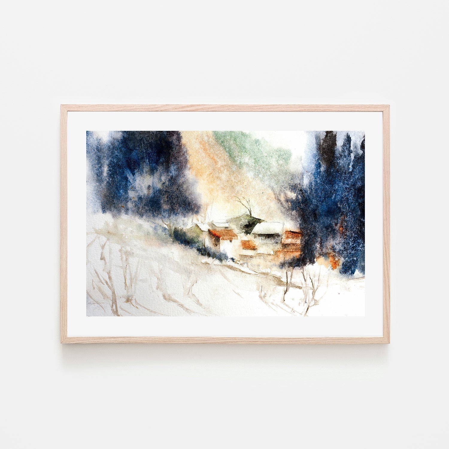 wall-art-print-canvas-poster-framed-Snow Alps Landscape-by-Lilou Online Fine Arts-Gioia Wall Art