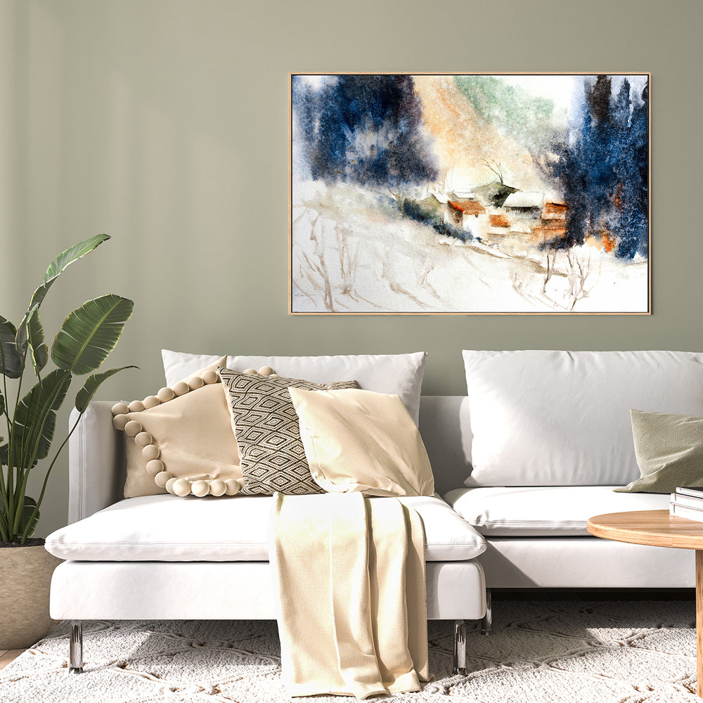 wall-art-print-canvas-poster-framed-Snow Alps Landscape-by-Lilou Online Fine Arts-Gioia Wall Art