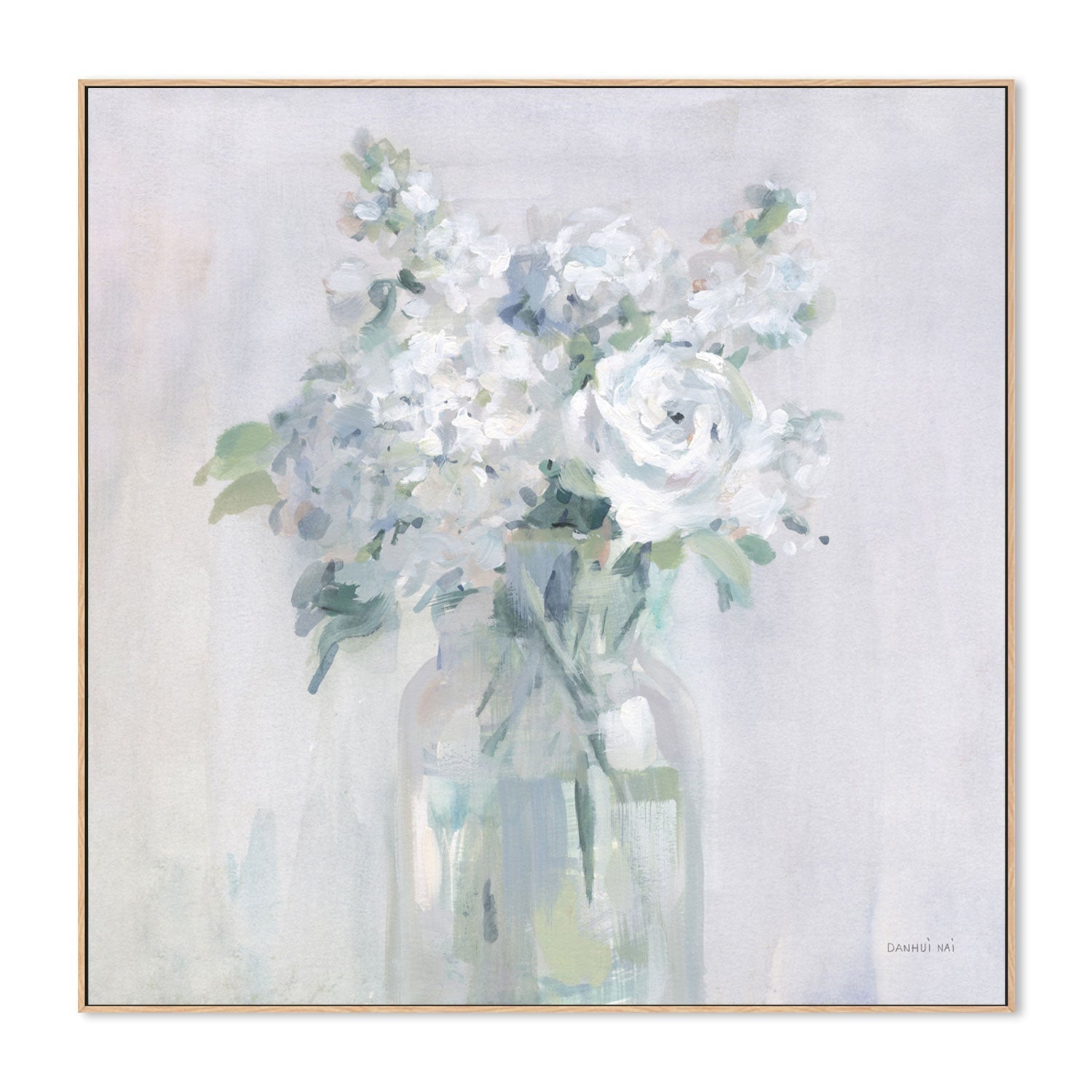 wall-art-print-canvas-poster-framed-Snow White Bouquet , By Danhui Nai-GIOIA-WALL-ART