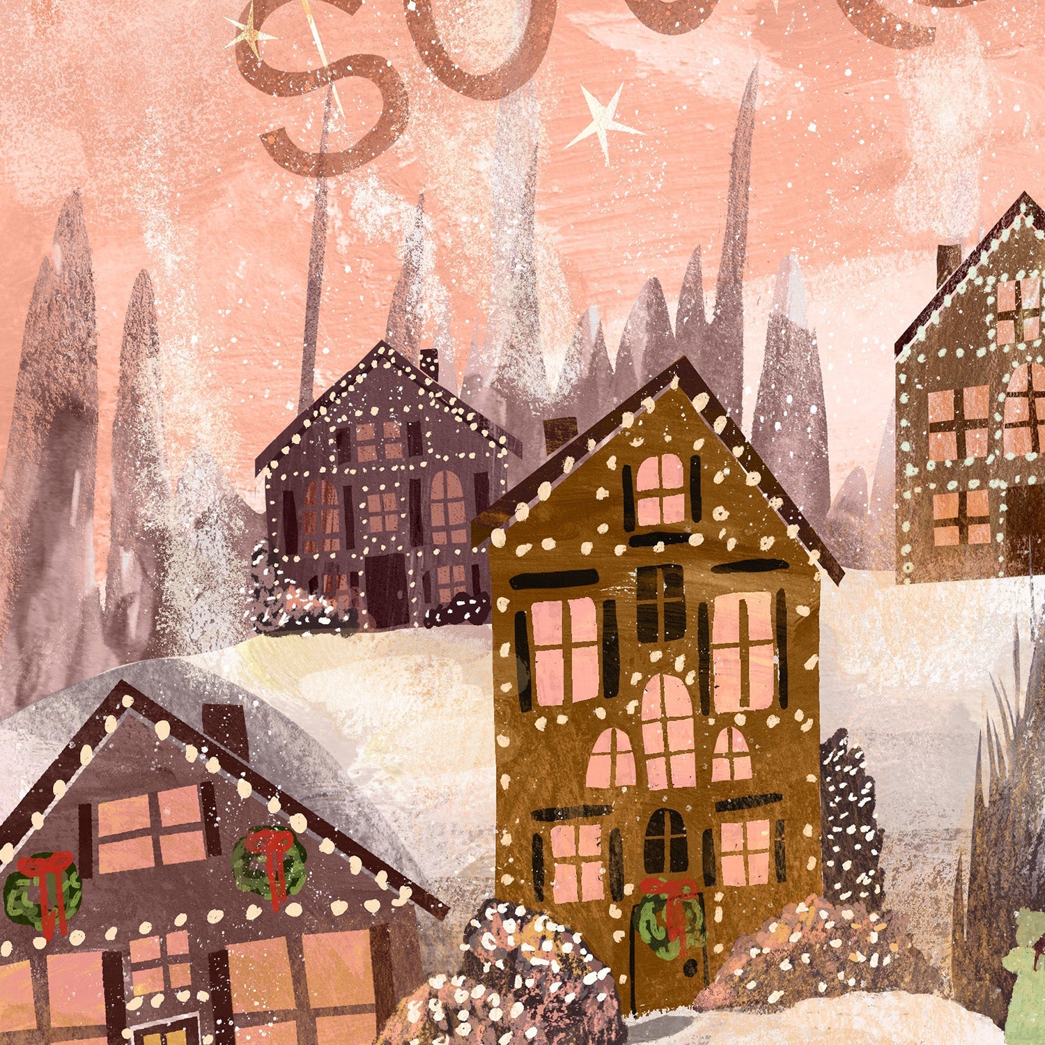 wall-art-print-canvas-poster-framed-So Merry Holiday Scene-10