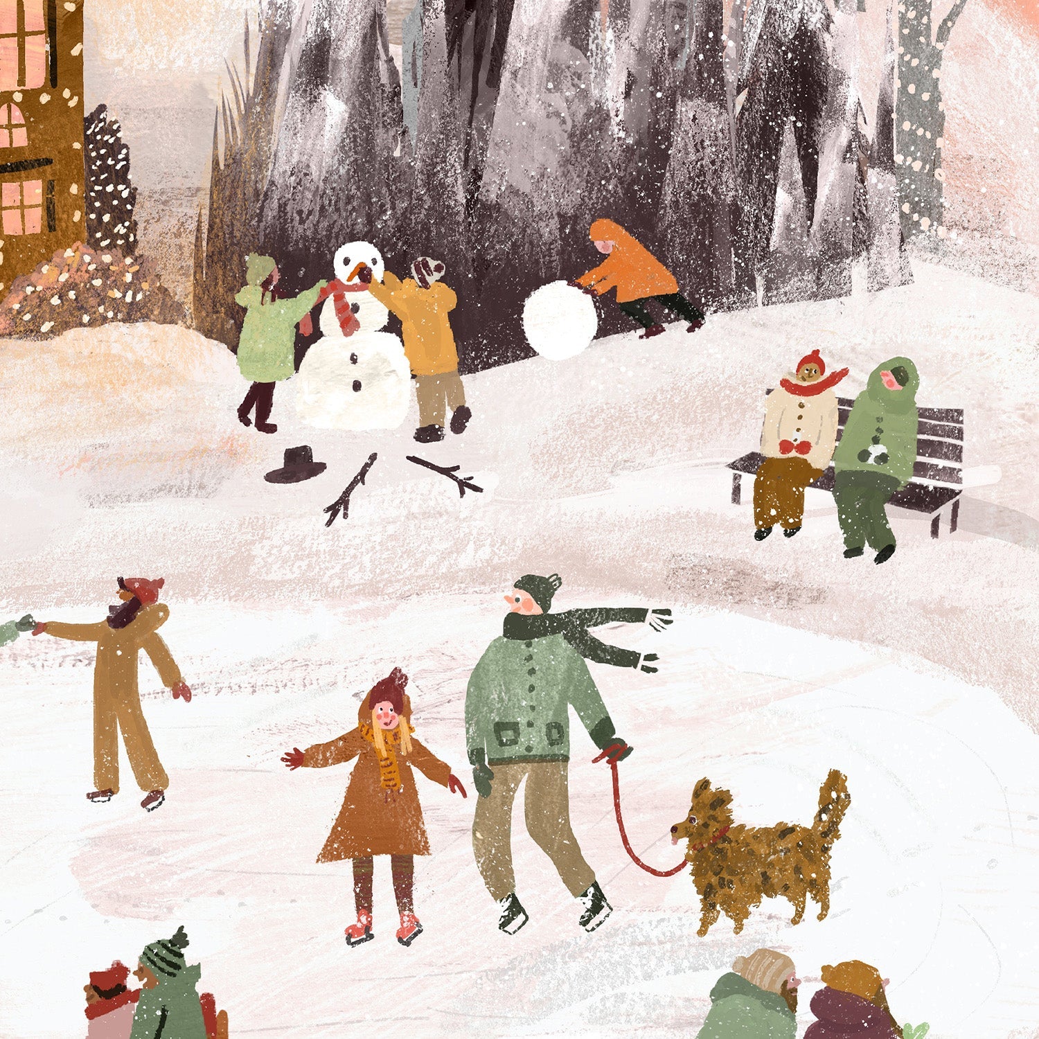 wall-art-print-canvas-poster-framed-So Merry Holiday Scene-11