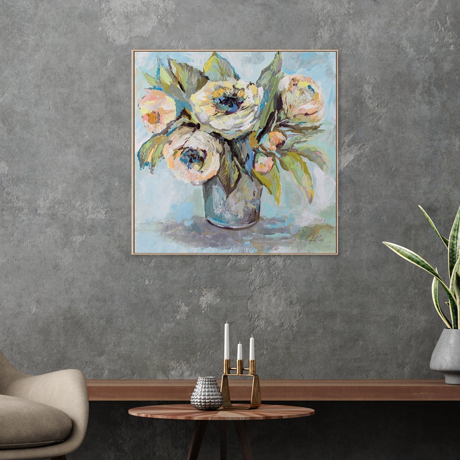 wall-art-print-canvas-poster-framed-Soft Blooms-by-Jeanette Vertentes-Gioia Wall Art