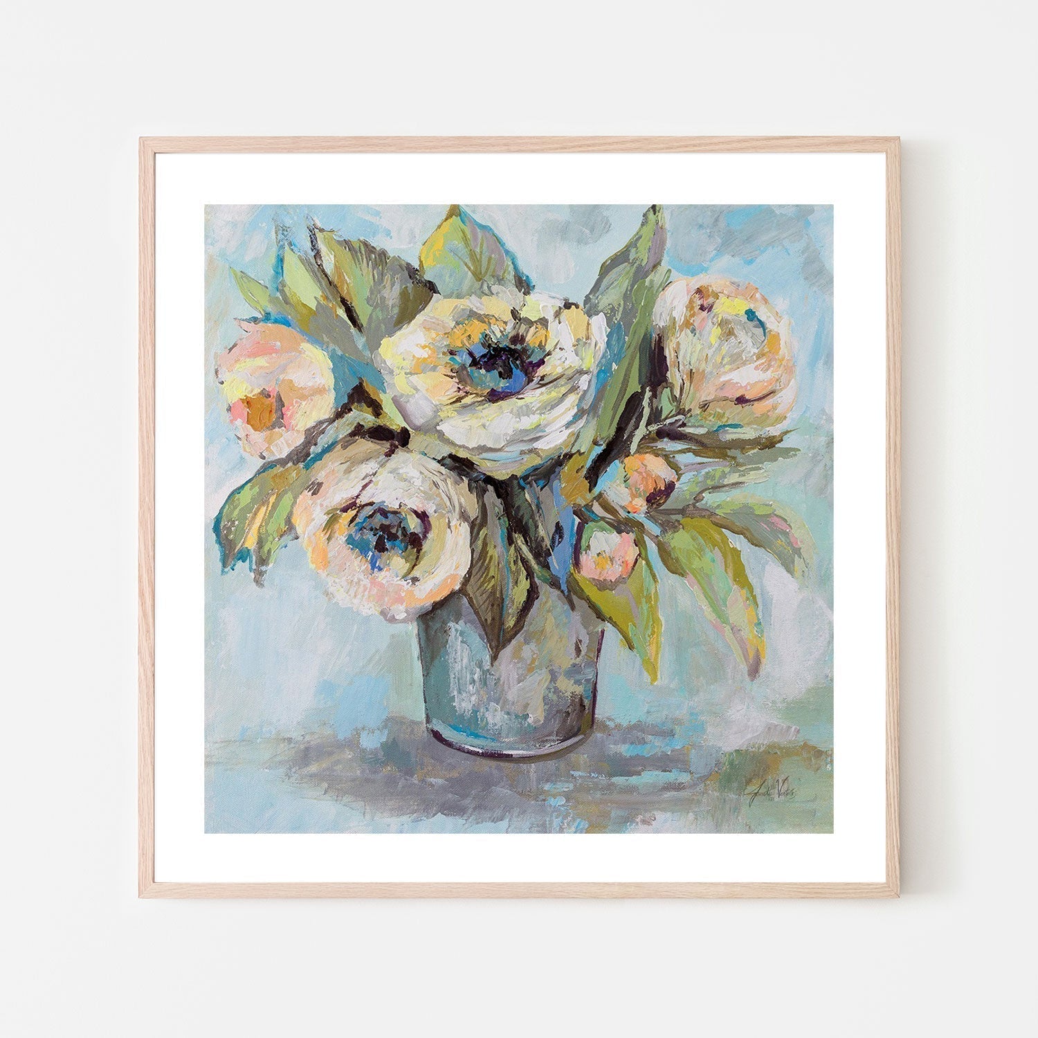 wall-art-print-canvas-poster-framed-Soft Blooms-by-Jeanette Vertentes-Gioia Wall Art