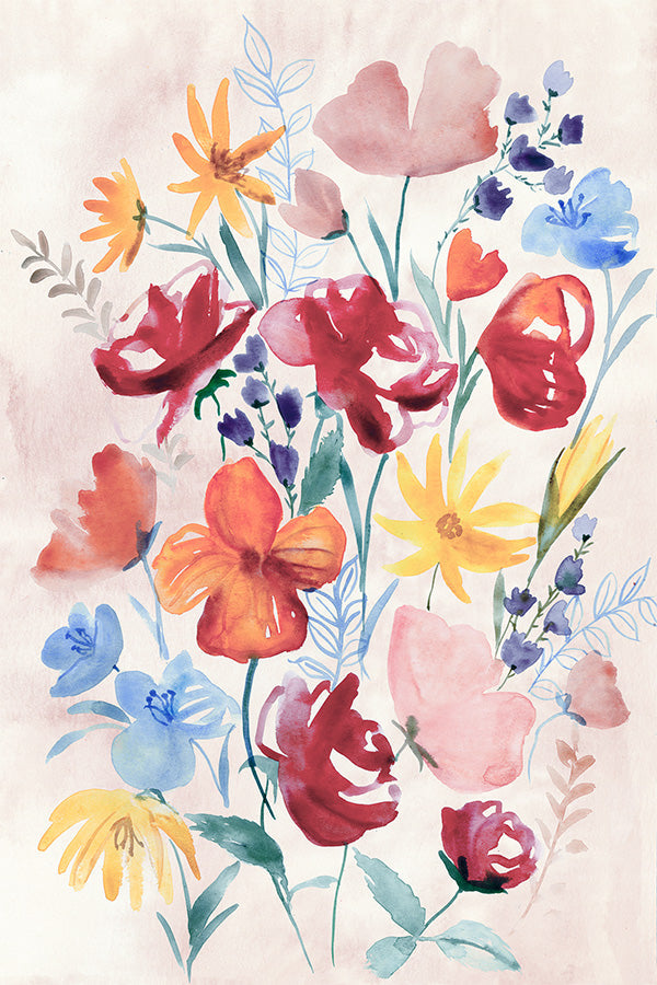 wall-art-print-canvas-poster-framed-Soft Blooms in Gentle Waterco...-1
