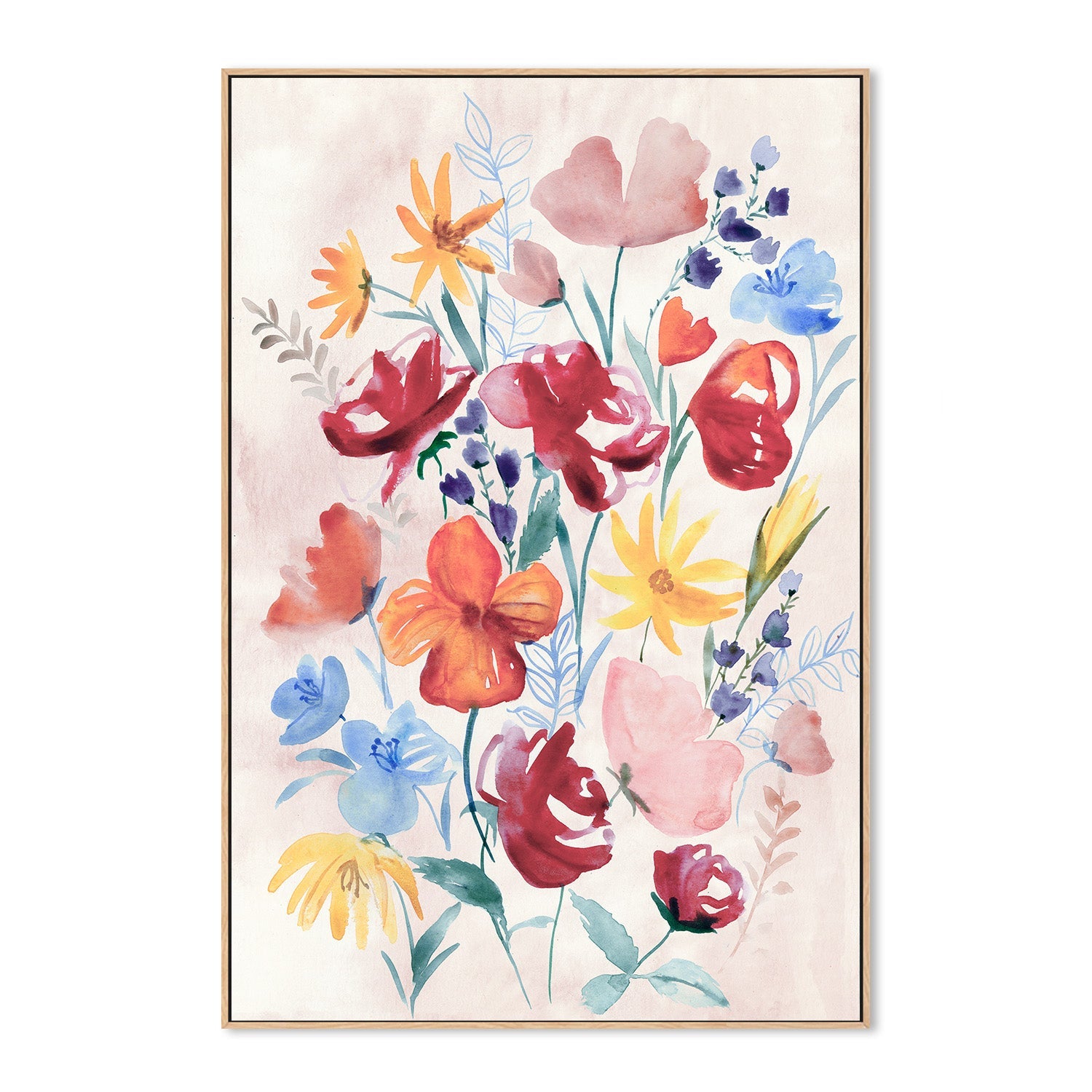 wall-art-print-canvas-poster-framed-Soft Blooms in Gentle Waterco...-4