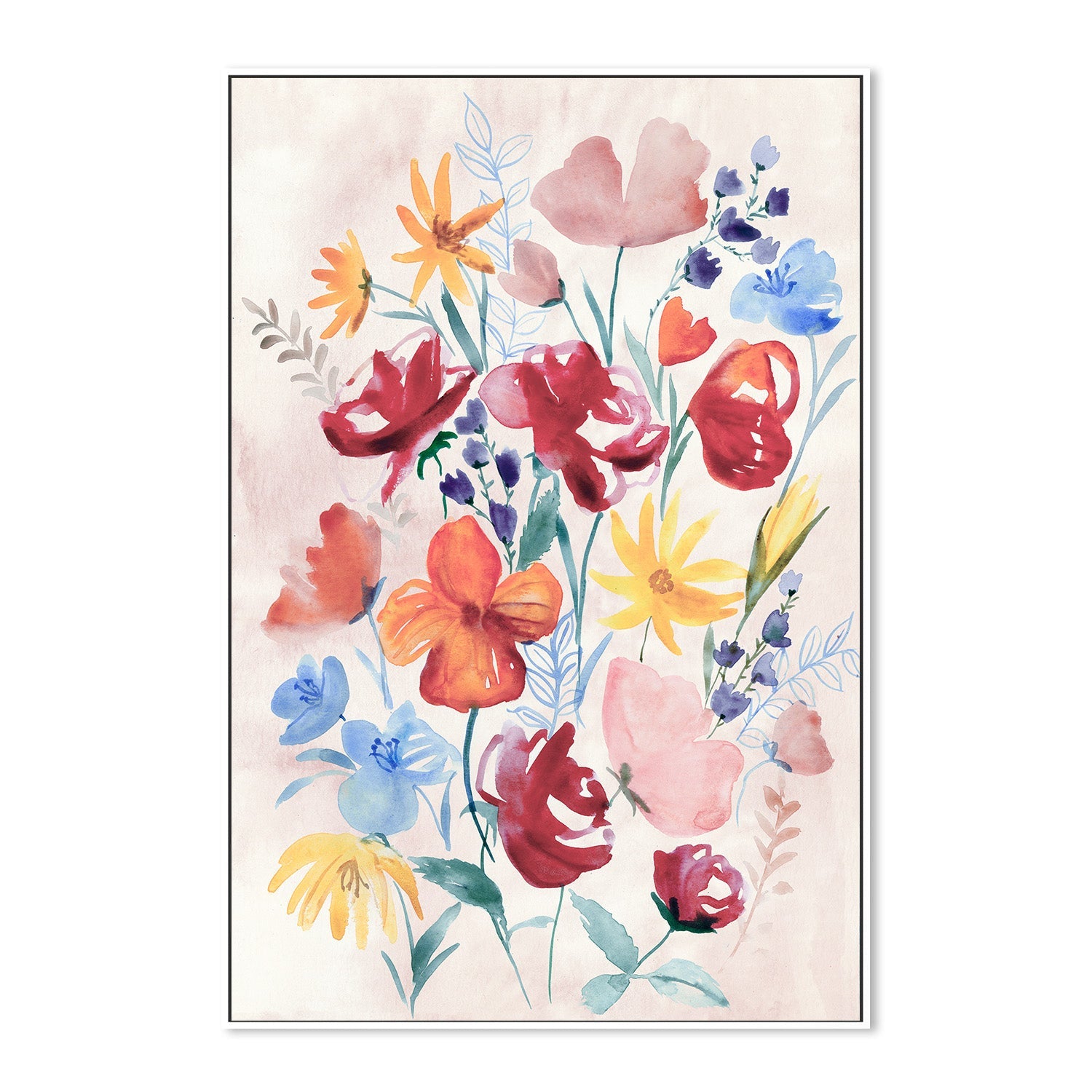 wall-art-print-canvas-poster-framed-Soft Blooms in Gentle Waterco...-5