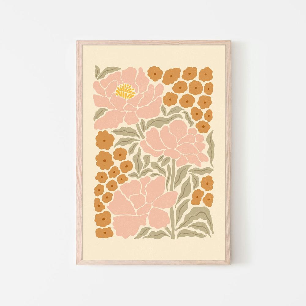 wall-art-print-canvas-poster-framed-Soft Pink Peonies-6