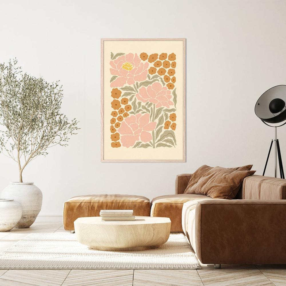 wall-art-print-canvas-poster-framed-Soft Pink Peonies-8