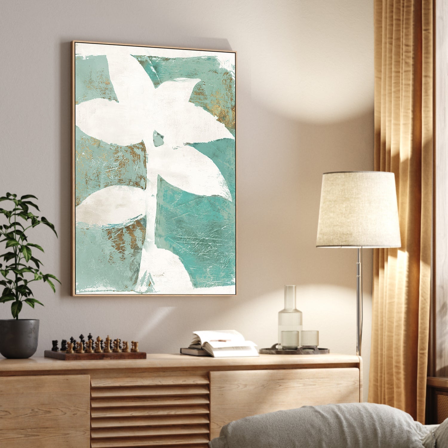 wall-art-print-canvas-poster-framed-Solitaire Flora Green , By Elizabeth St Hilaire-2