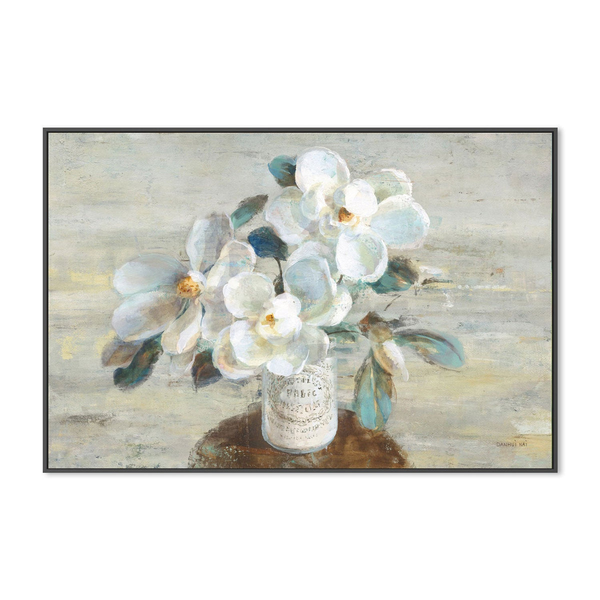 wall-art-print-canvas-poster-framed-Sophies Magnolia Neutral-by-Danhui Nai-Gioia Wall Art
