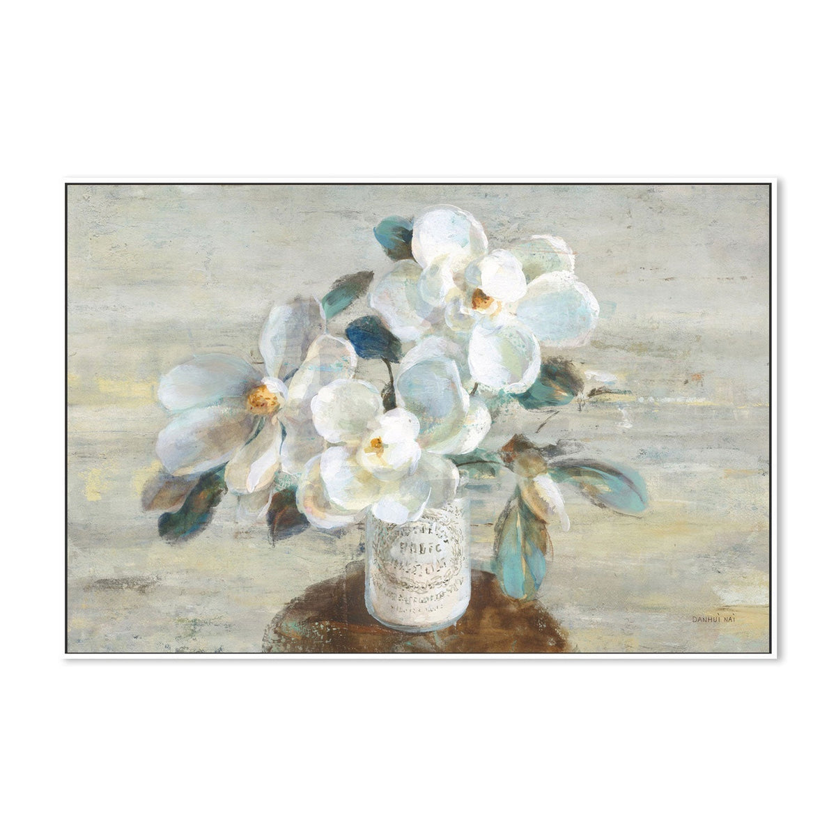wall-art-print-canvas-poster-framed-Sophies Magnolia Neutral-by-Danhui Nai-Gioia Wall Art