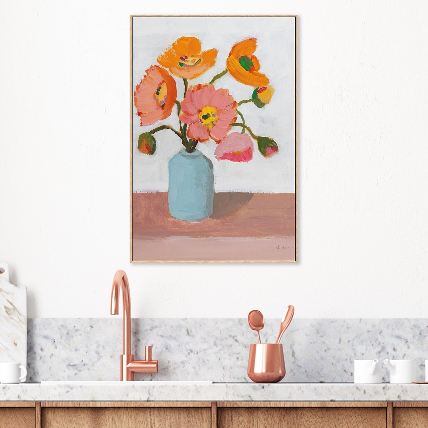 wall-art-print-canvas-poster-framed-Sorbet Poppies, Style B-by-Pamela Munger-Gioia Wall Art
