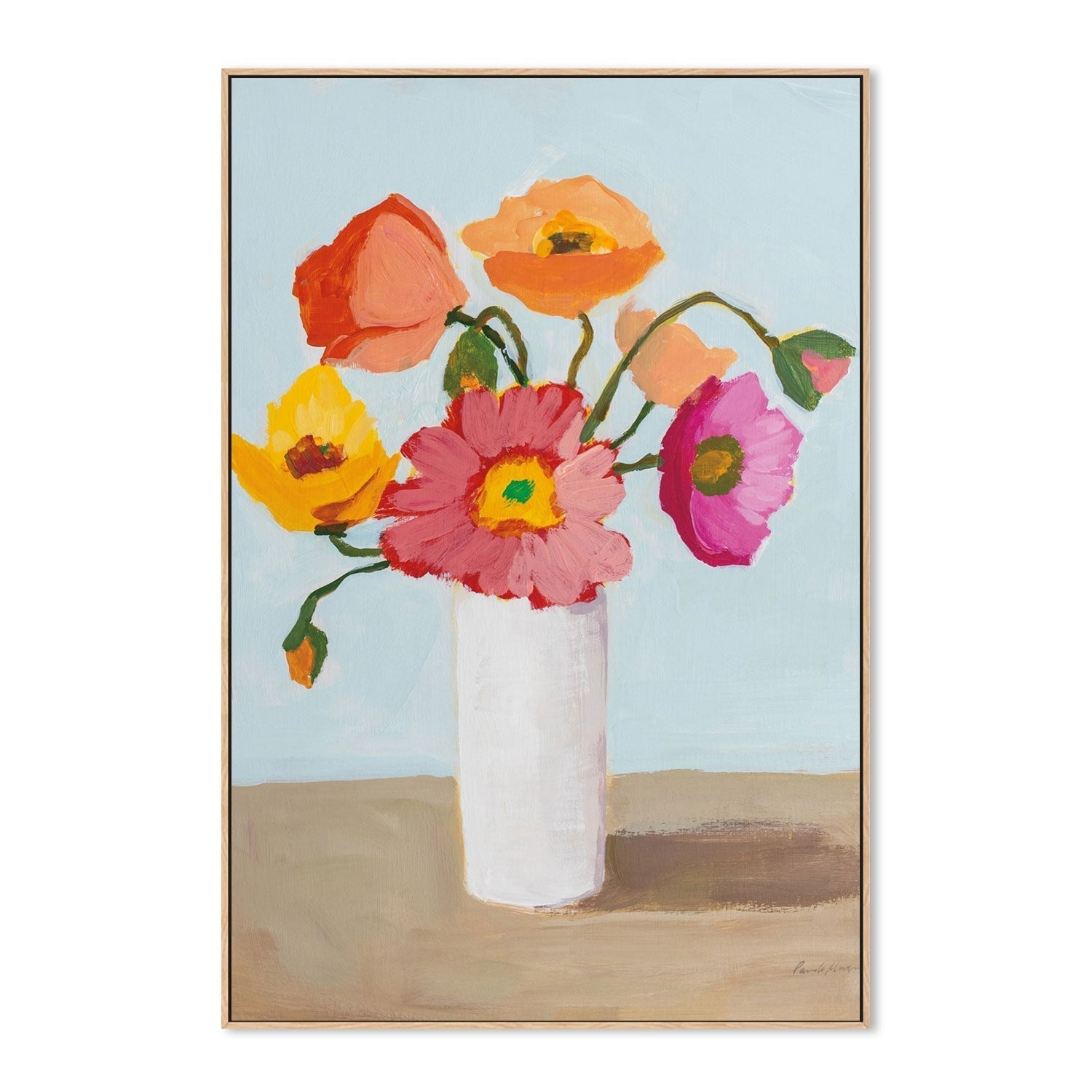 wall-art-print-canvas-poster-framed-Sorbet Poppies, Style C-by-Pamela Munger-Gioia Wall Art